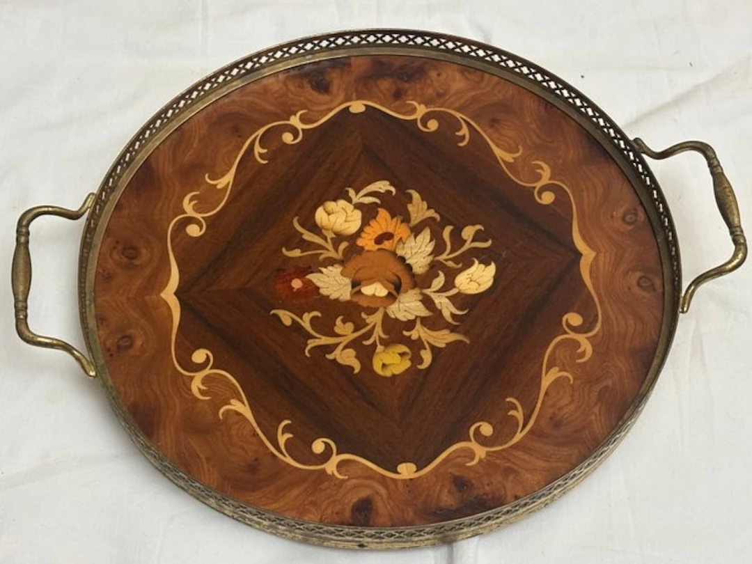 Tray - Gilt brass - Made in Italy
