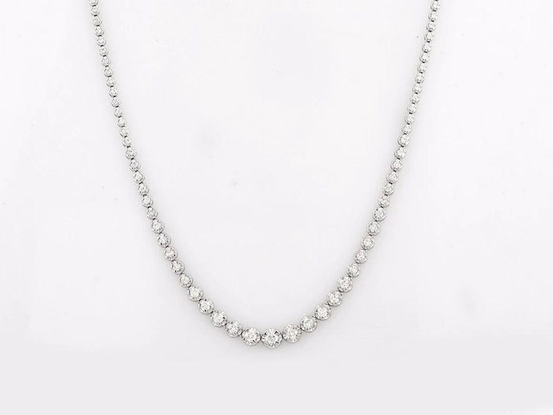 Necklace - 14 kt. White gold - 3.07ct. tw. Diamond (Lab-grown)