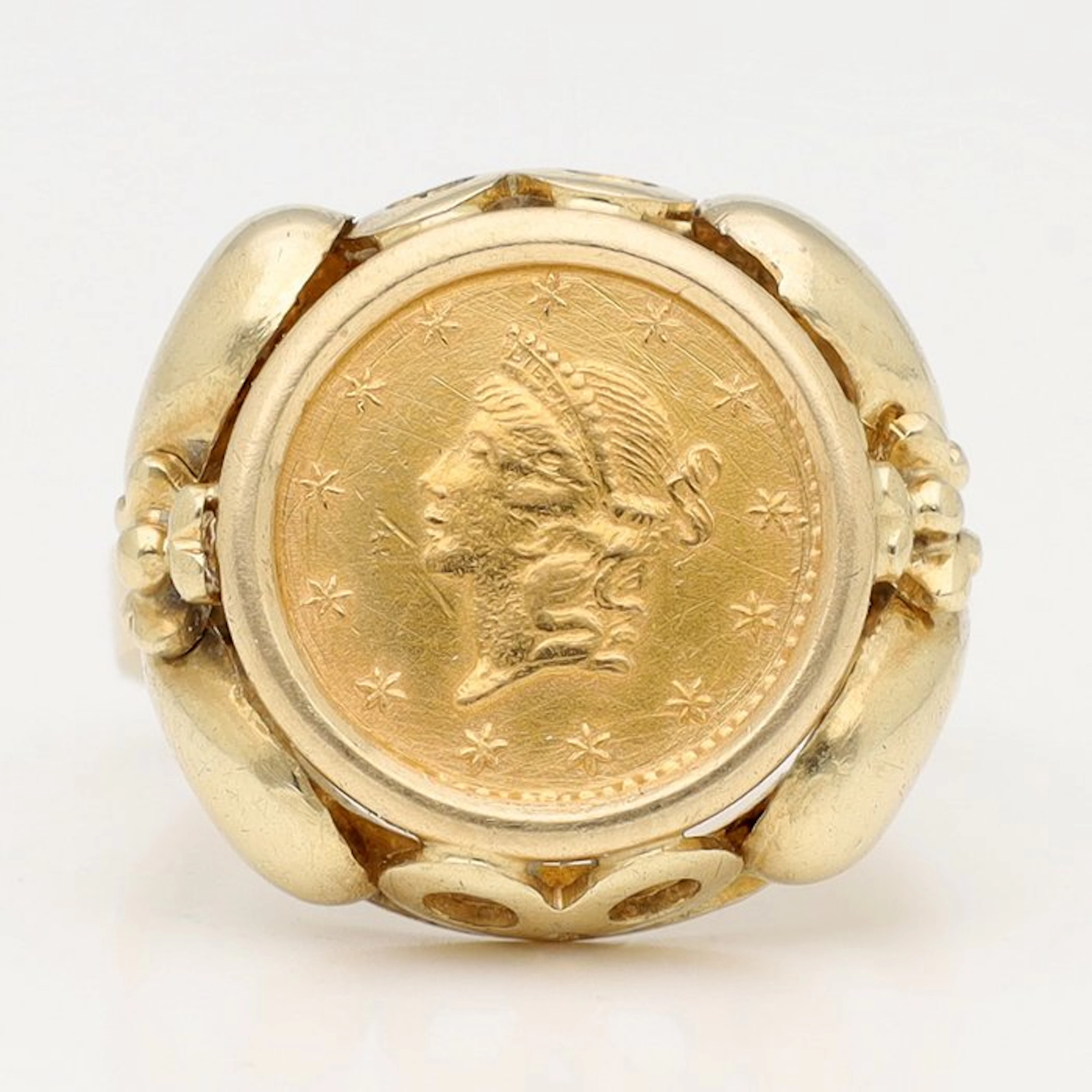 Ring - 14 kt. Yellow gold - One dollar