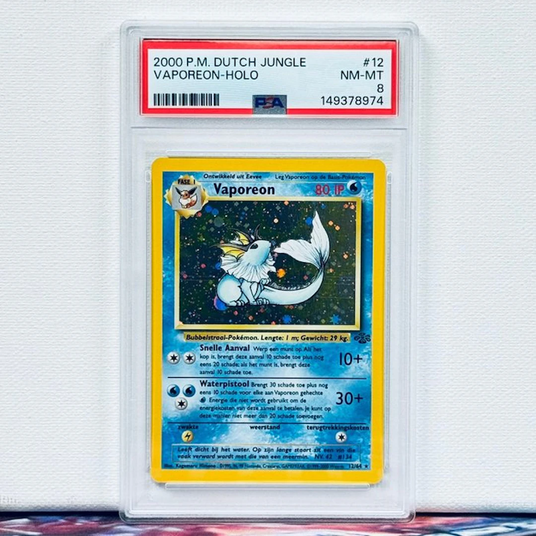 Pokémon Graded card - VAPOREON-HOLO #12 2000 P.M. DUTCH JUNGLE - Pokémon