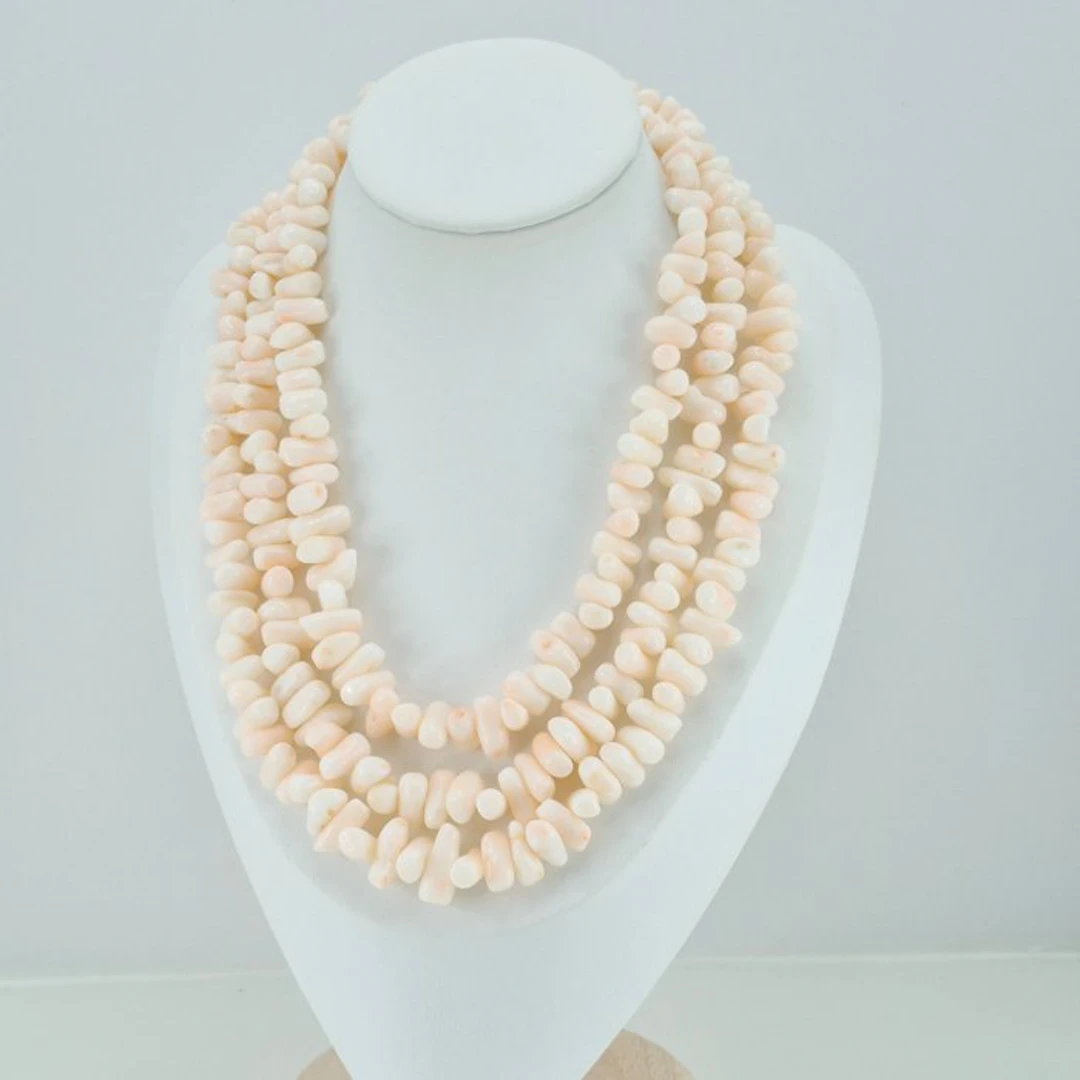 Coral - Silver, Gold-plated - Necklace - Pink Coral