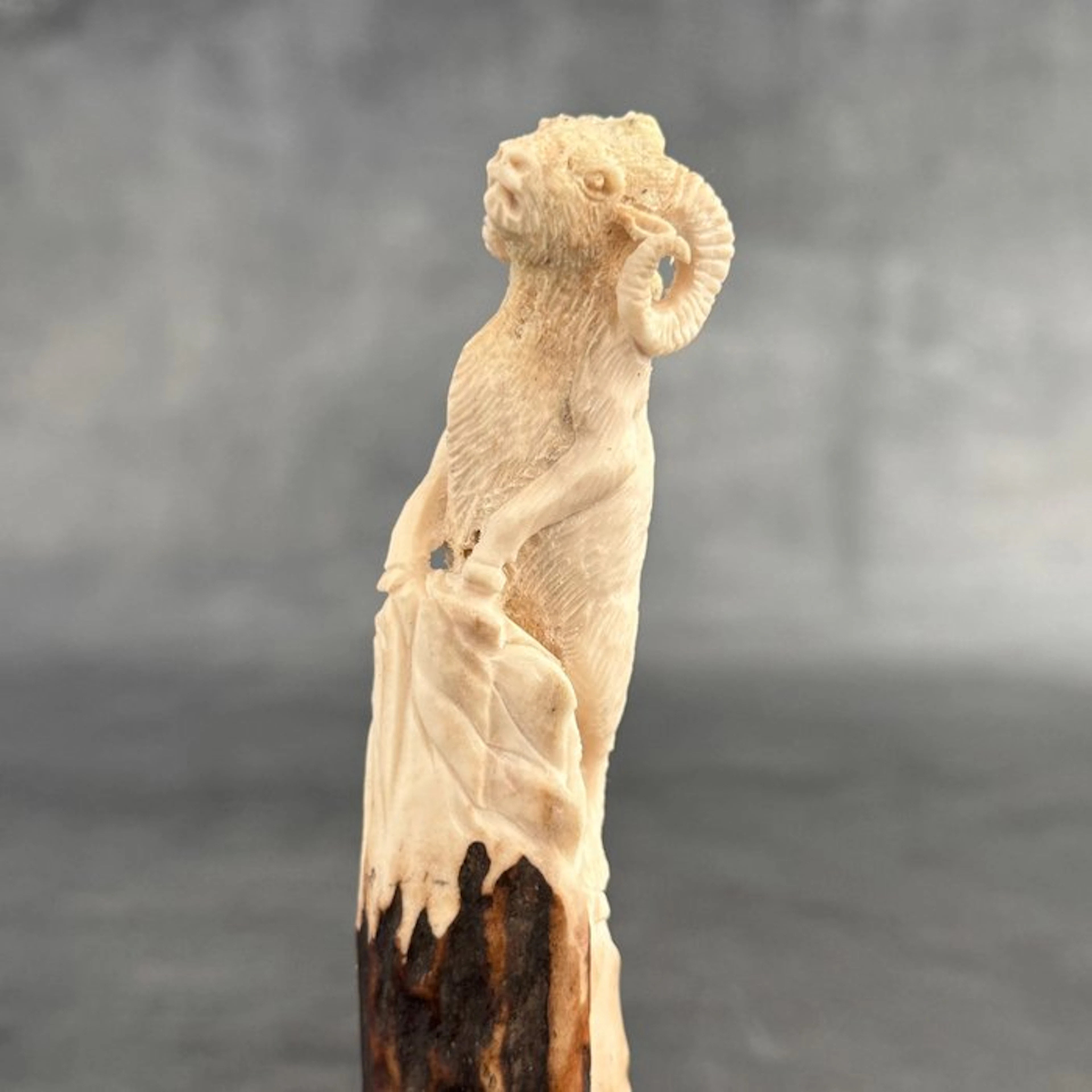 Carving, NO RESERVE PRICE - Stunning Goat carving from...