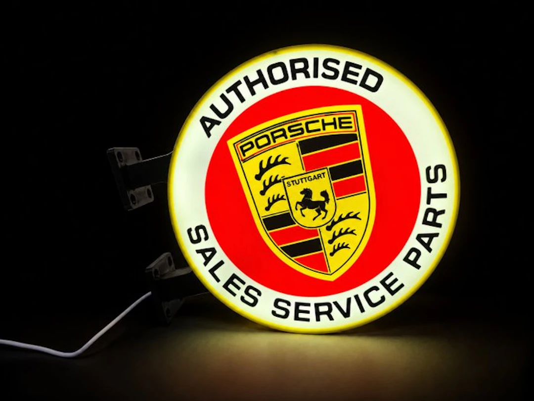 Porsche - Artigianale - Hanging lamp - two-faced - ABS - neon sign