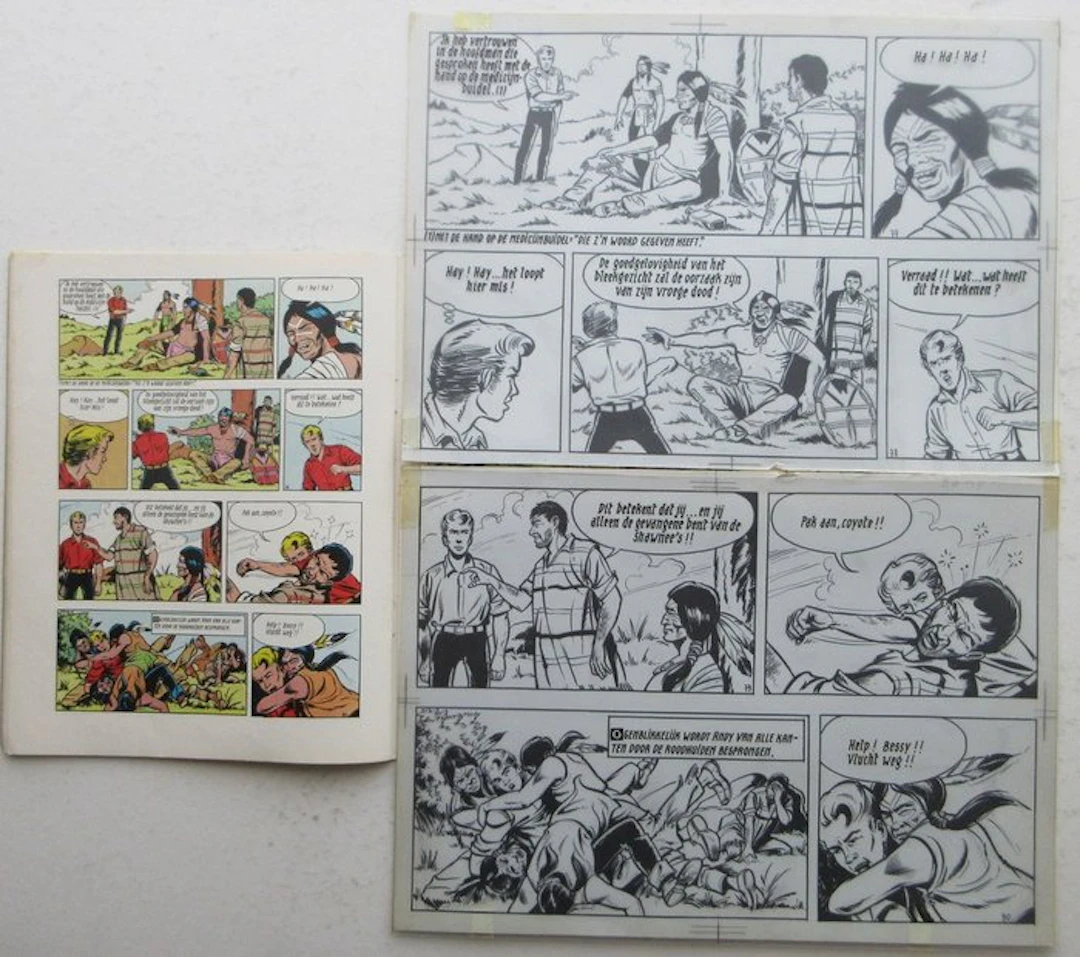 Bessy 85 - Originele pagina (p.20) - De drie vlechten - 1 original page - 1970