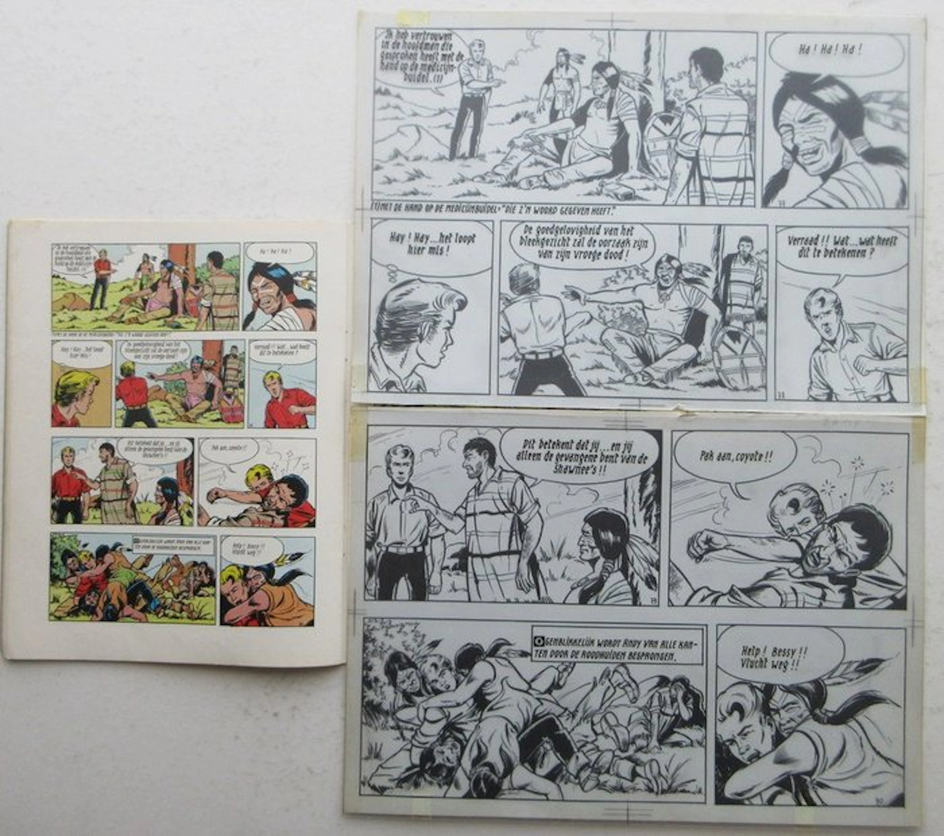 Bessy 85 - Originele pagina (p.20) - De drie vlechten - 1 original page - 1970