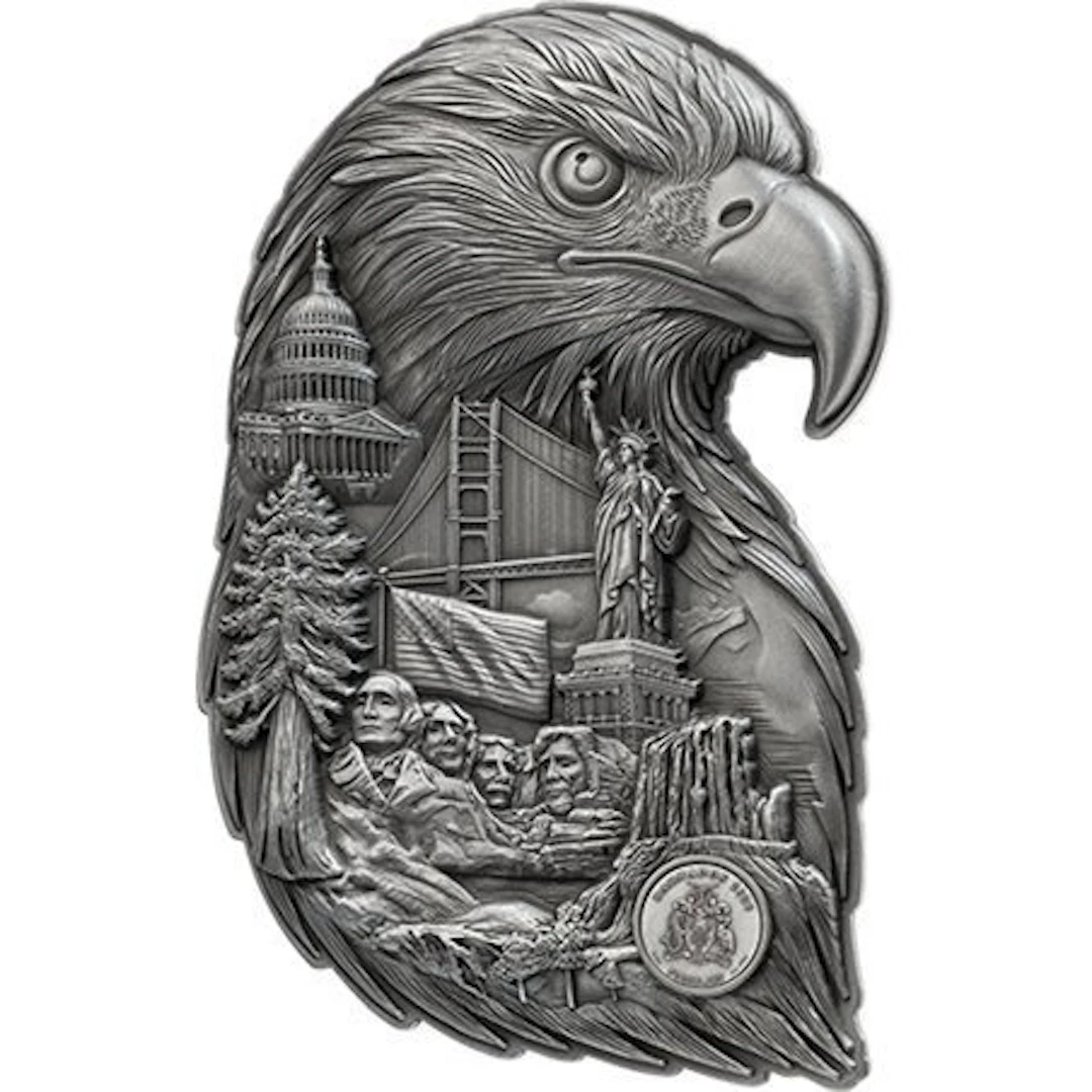 Barbados. 5 Dollars 2026 Eagle Collage Soul of a Nation 3 Oz, (.999)