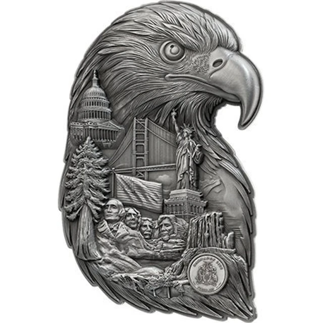 Barbados. 5 Dollars 2026 Eagle Collage Soul of a Nation 3 Oz, (.999)
