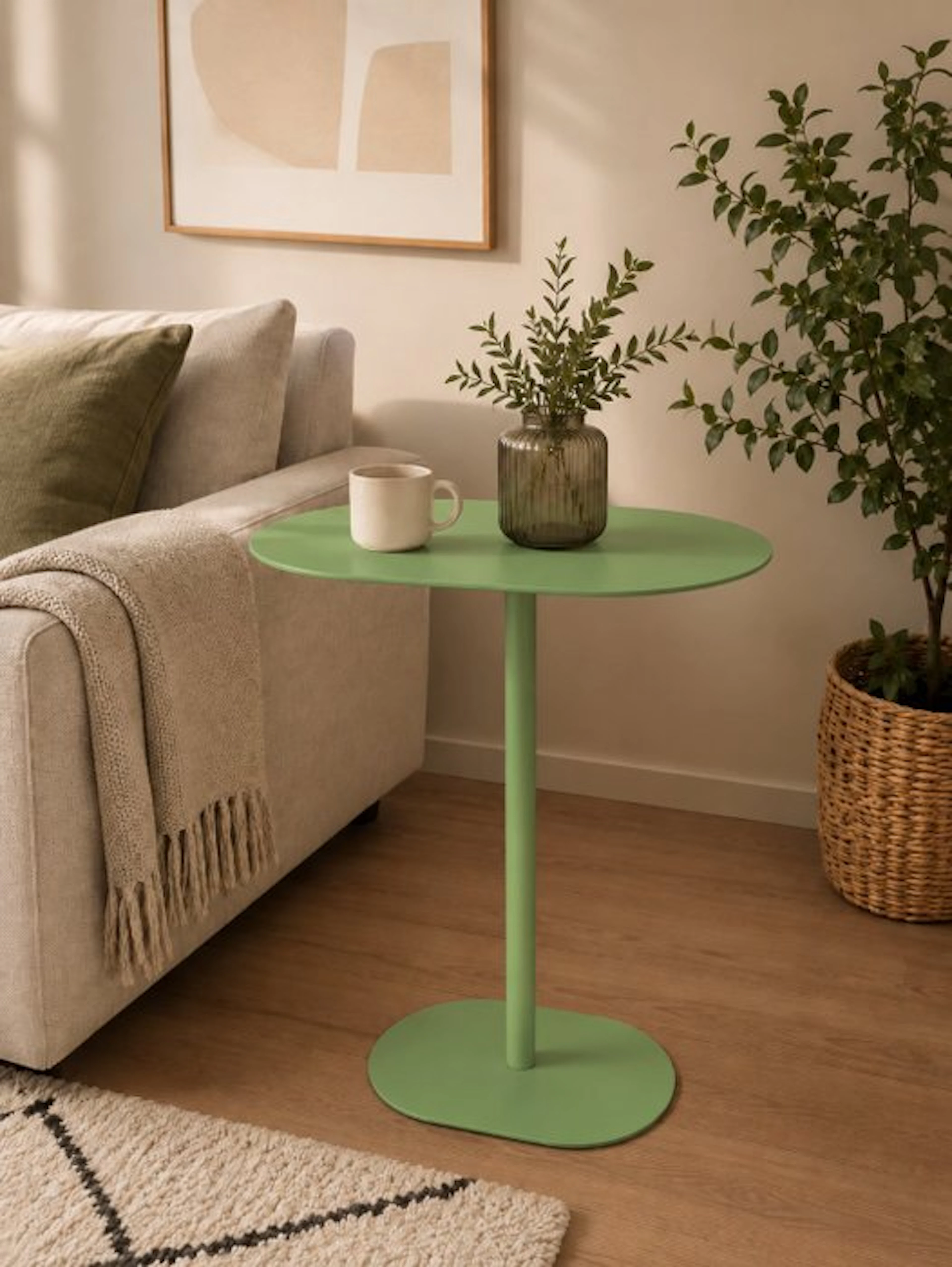 Moderne - Side table - Steel, green