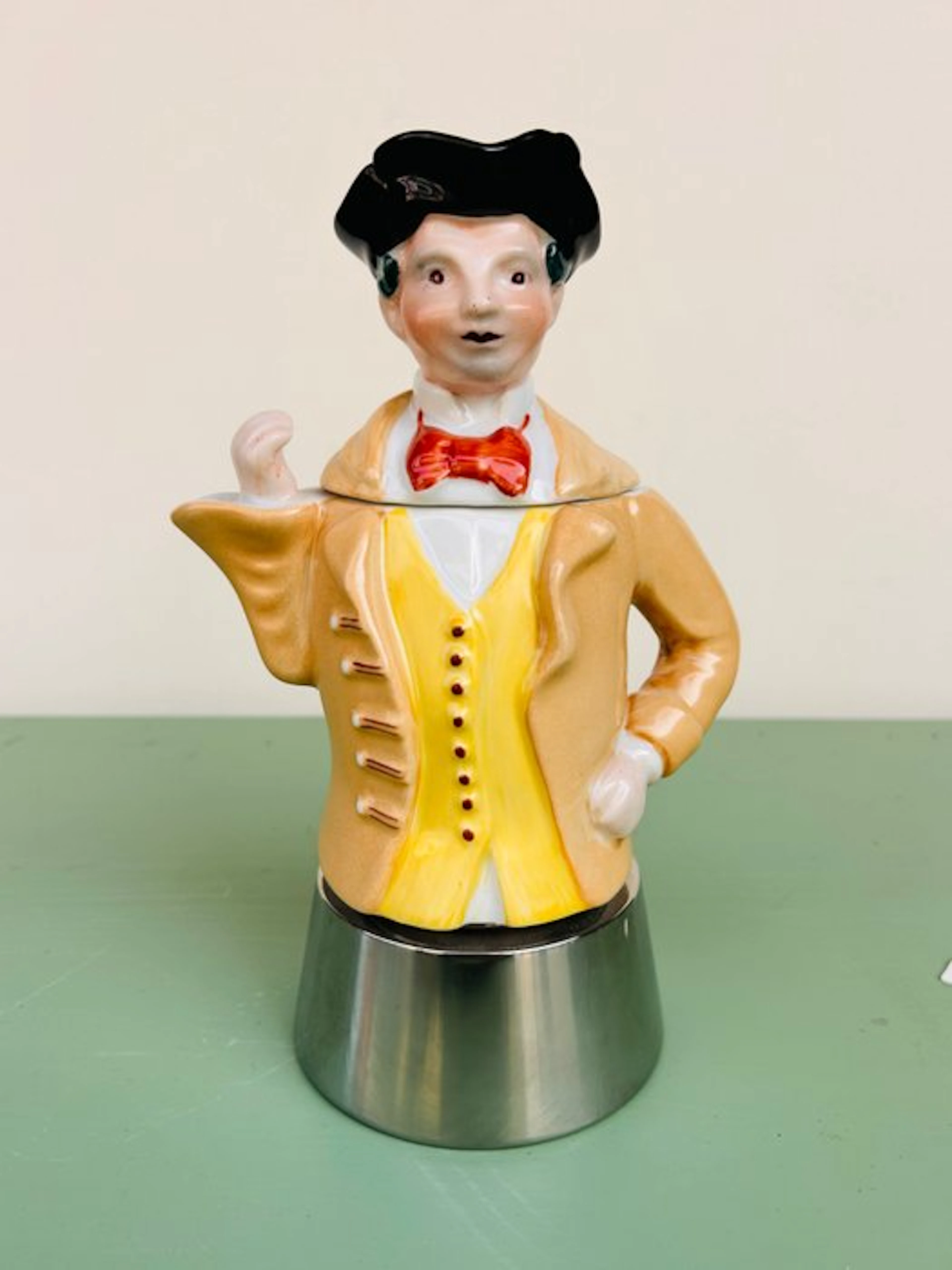 Adventa - Mokart - Coffee pot - Gianduja - Ceramic - Carnival “Gianduja”