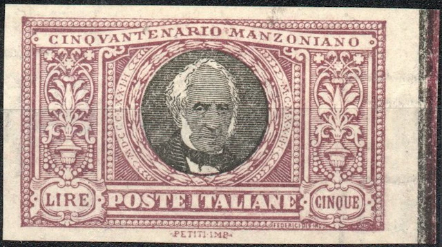 Italy Kingdom - 1923 50th anniversary of Manzoni's death