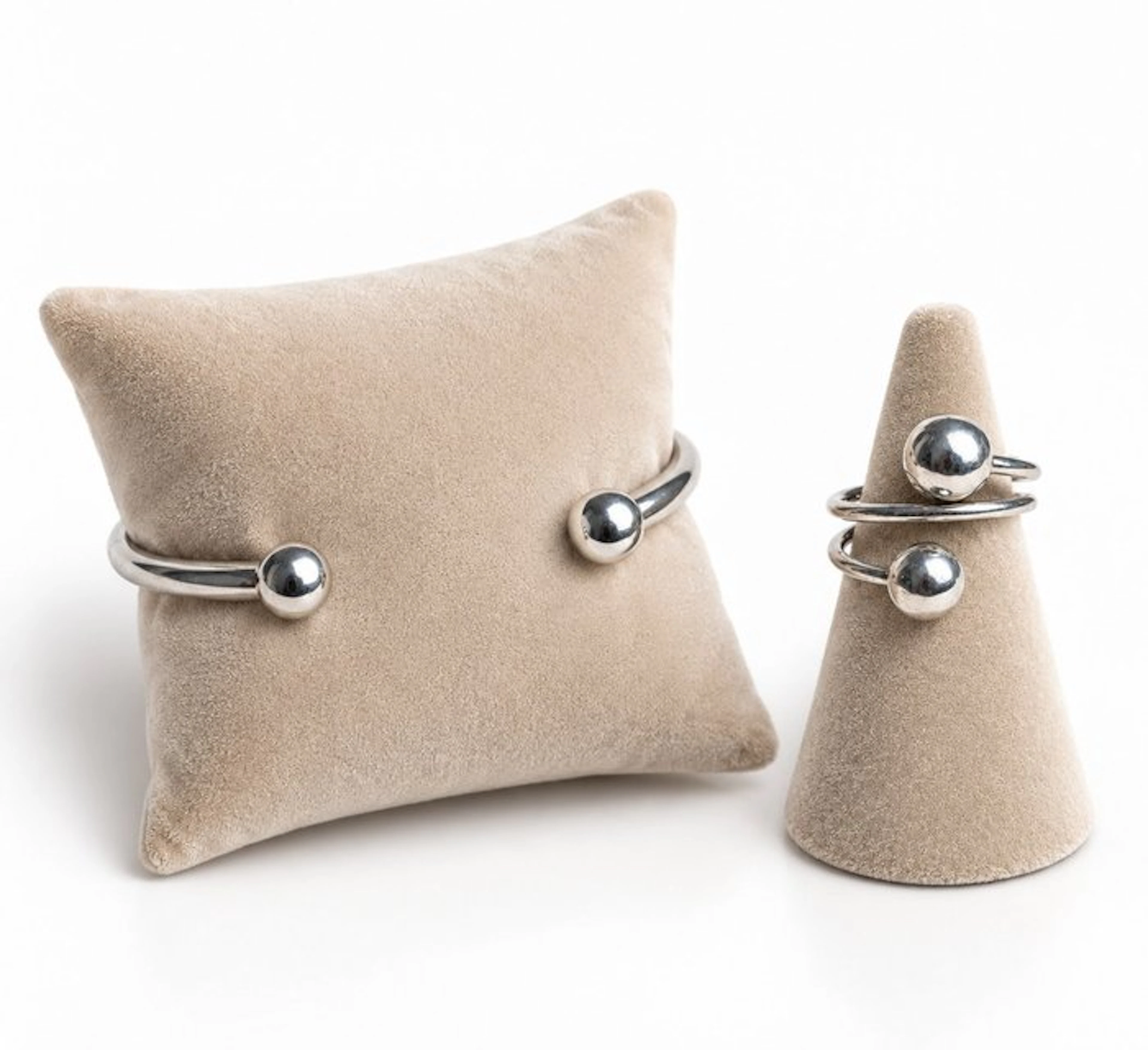 No reserve price - 2 piece jewellery set Silver