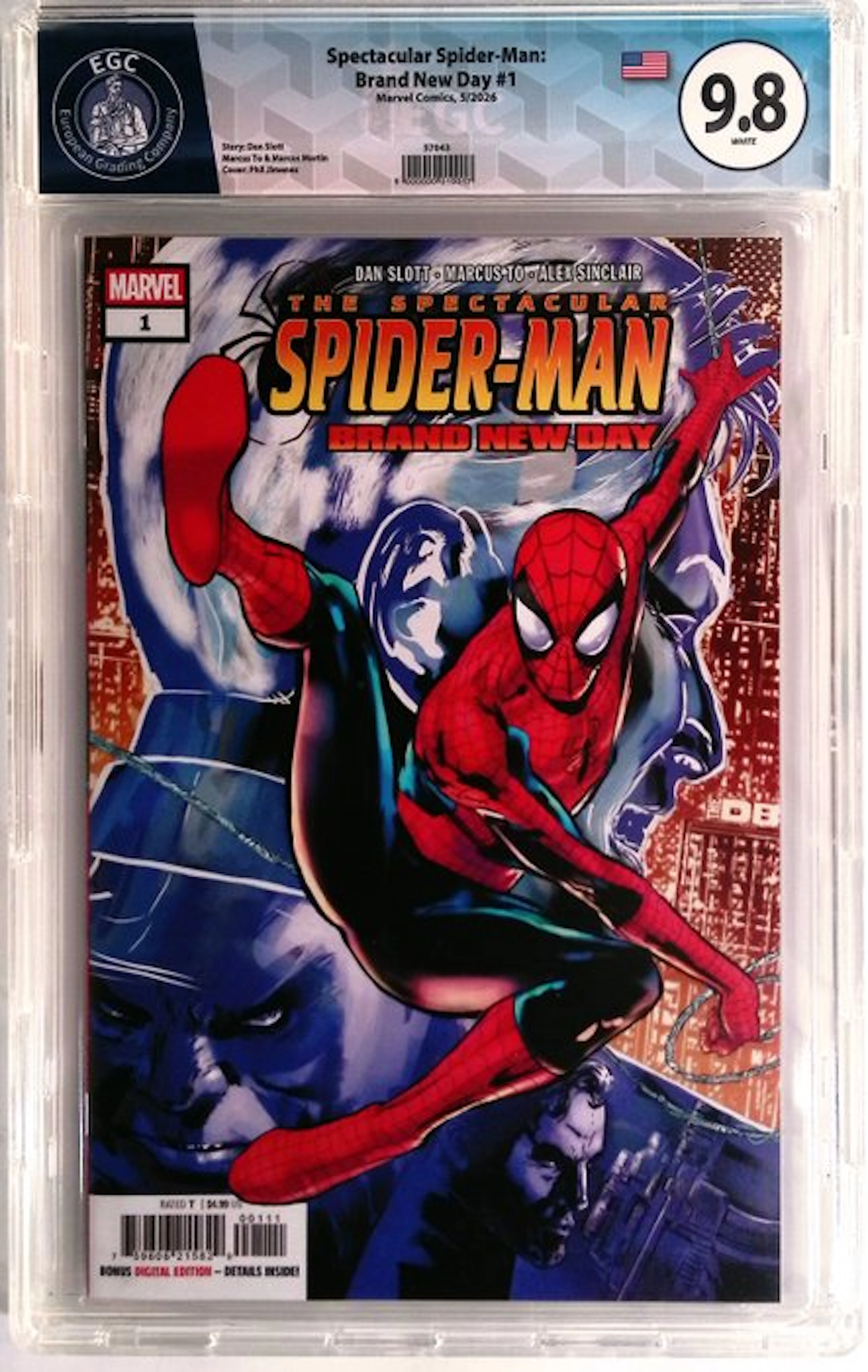 Spectacular Spider-Man: Bran New Day #1 - EGC 9.8 - 1...