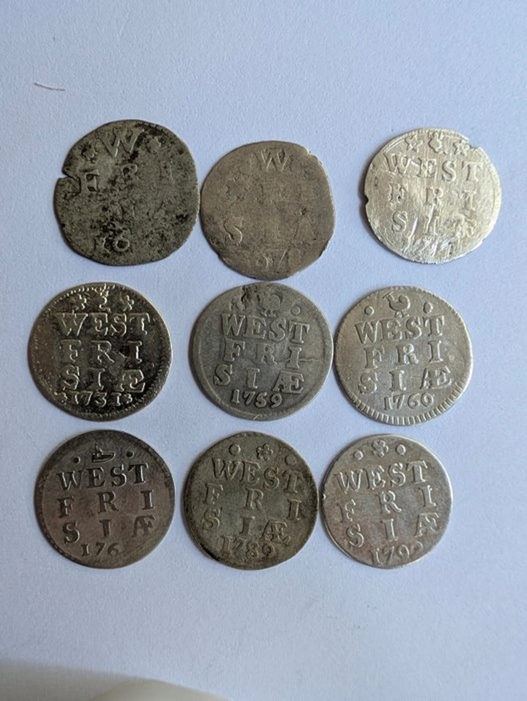 Netherlands, West Friesland 2 Stuiver 9x 1670-1792 (No reserve price)