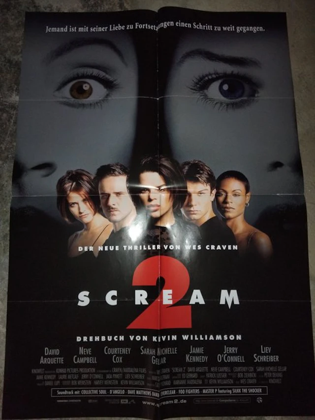 NEVE CAMPBELL WES CRAVEN - SCREAM 2 - 1990s