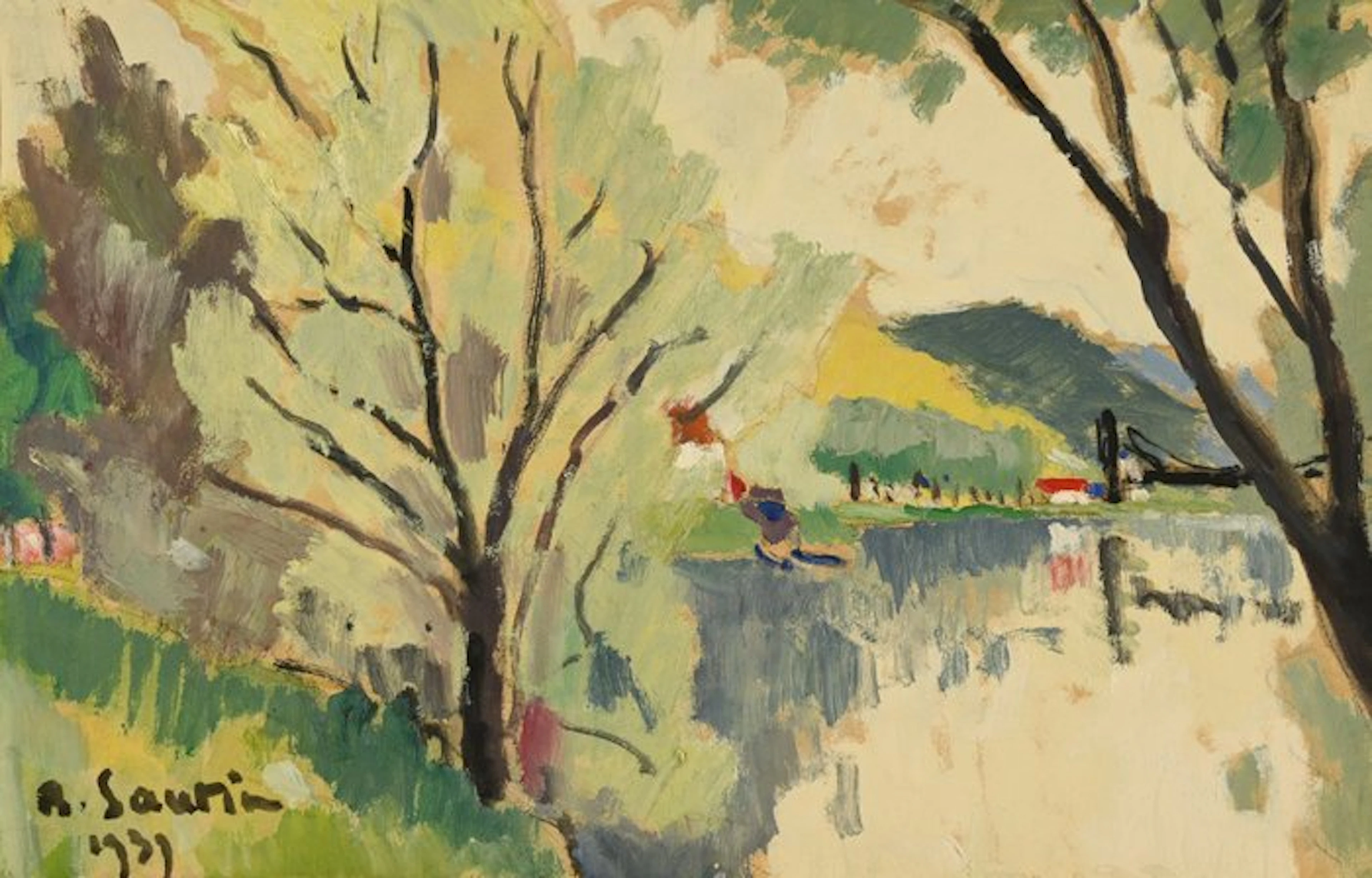 René Sautin (1881-1968) - La Seine aux Andelys