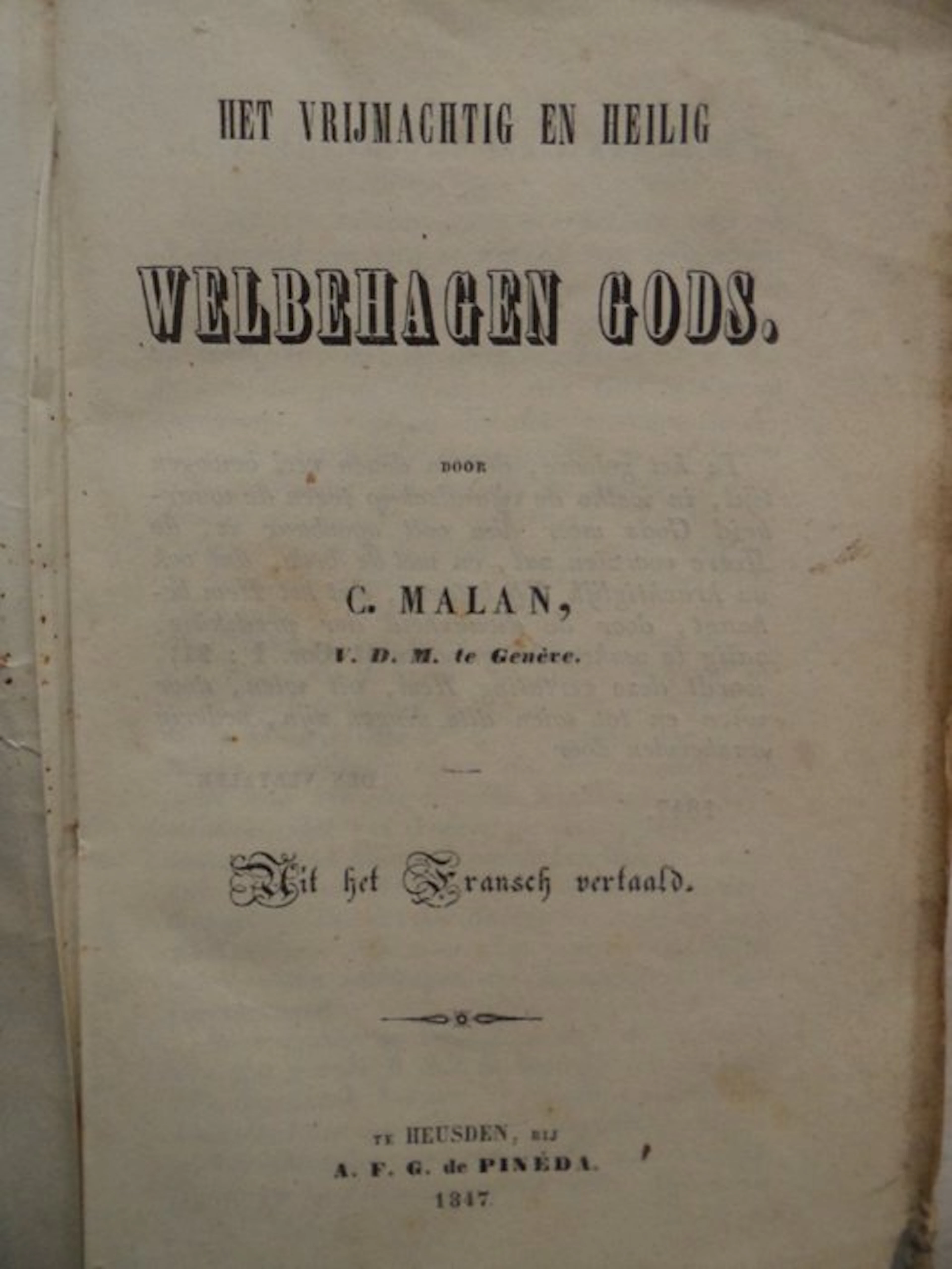 César Malan of ook wel Henri Abraham César Malan - Het...