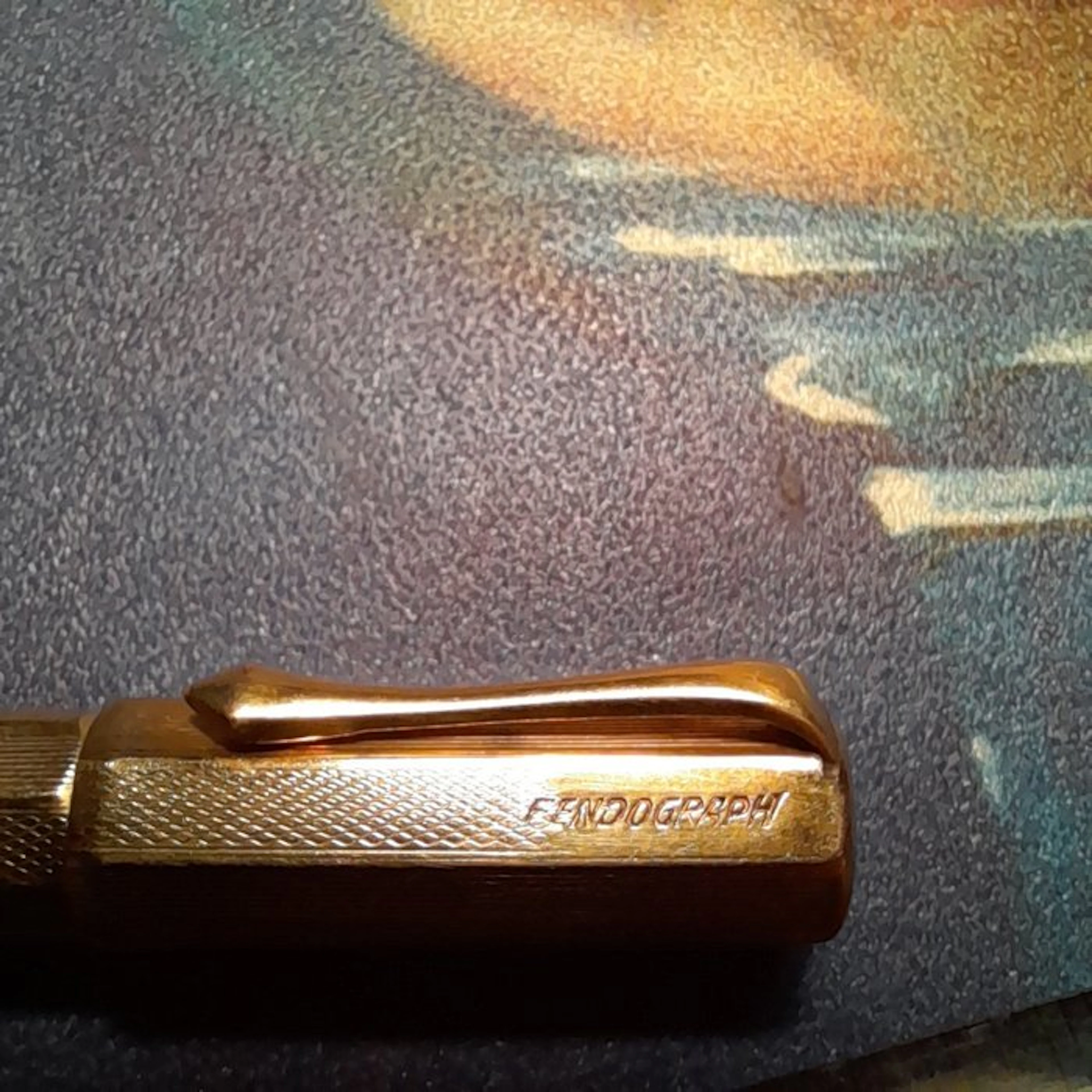 FENDOGRAPH-Mini-Laminata in oro - Fountain pen