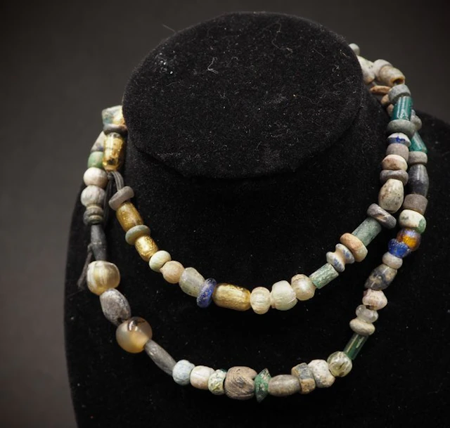 Ancient Gallo Roman - Celtic glass Beads Necklace