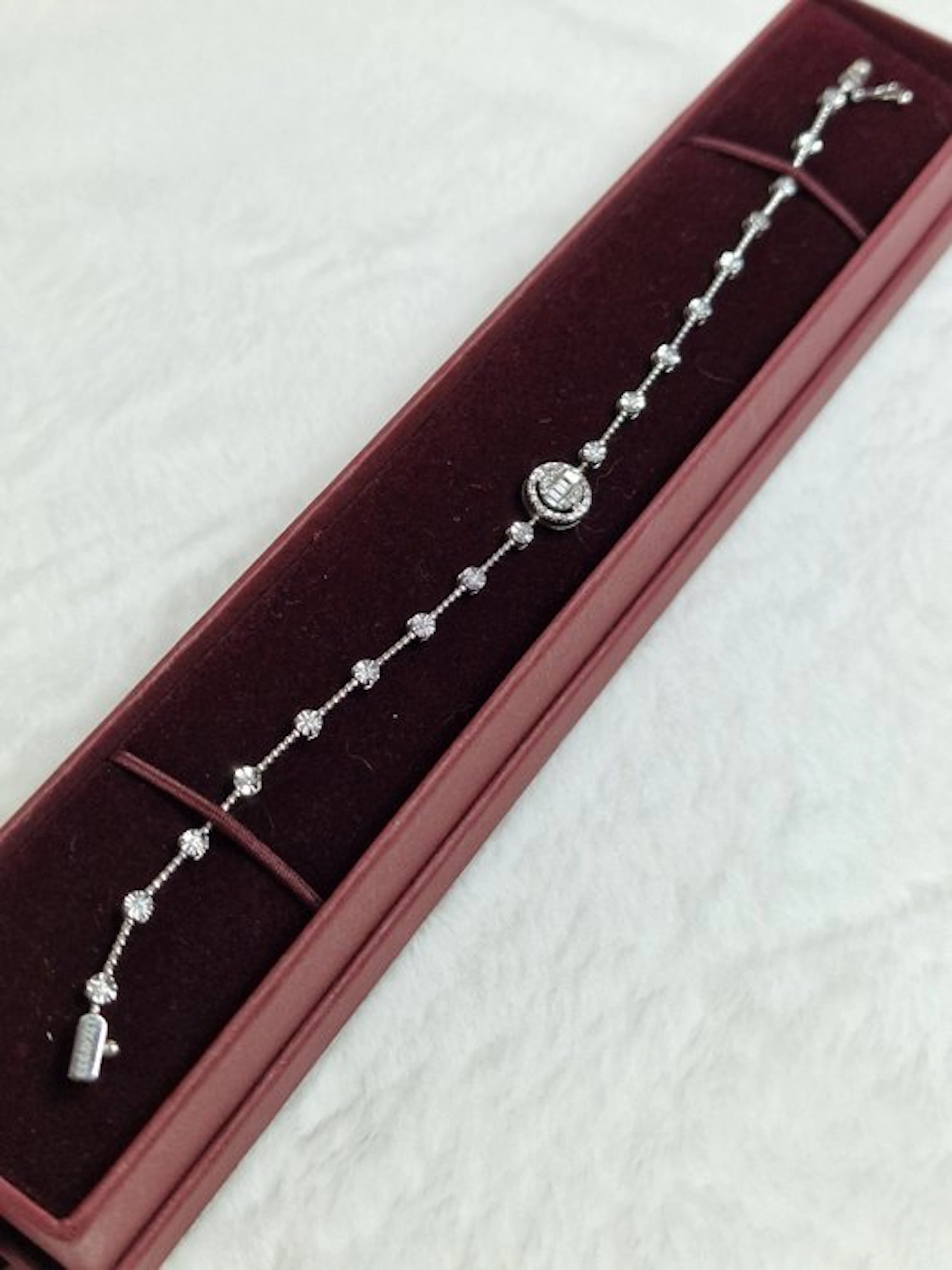 Bangle - 14 kt. White gold - 0.29ct. tw. Diamond (Natural) - Diamond