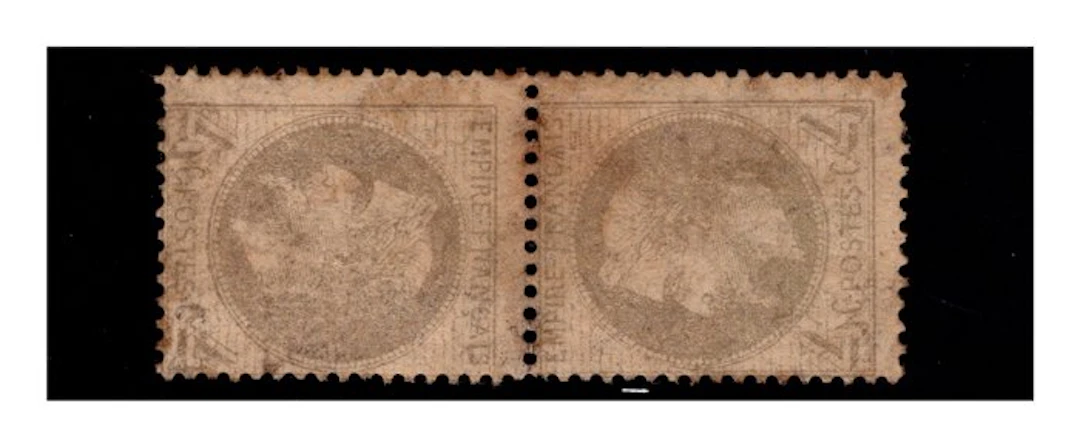 France 1862/1870 - 4c gray tête-bêche