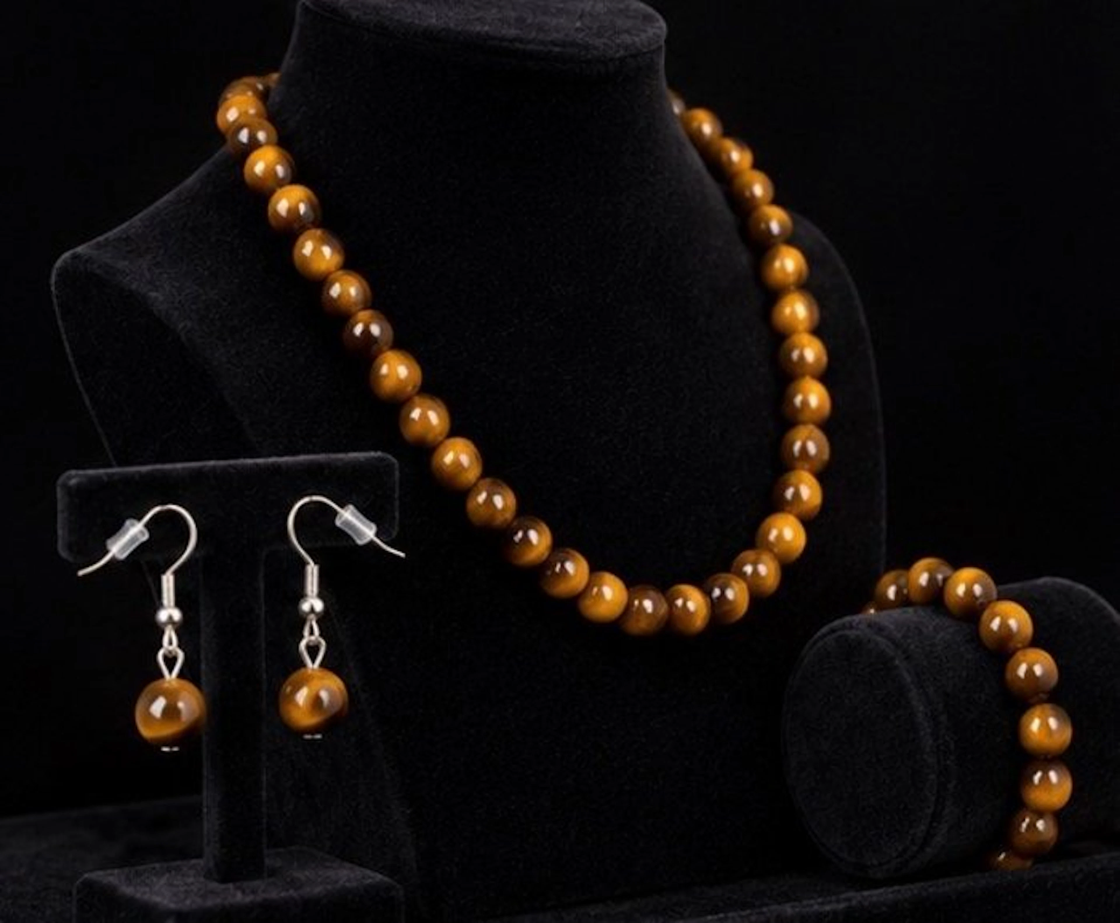 Vintage Tiger’s Eye Jewelry Set – Necklace