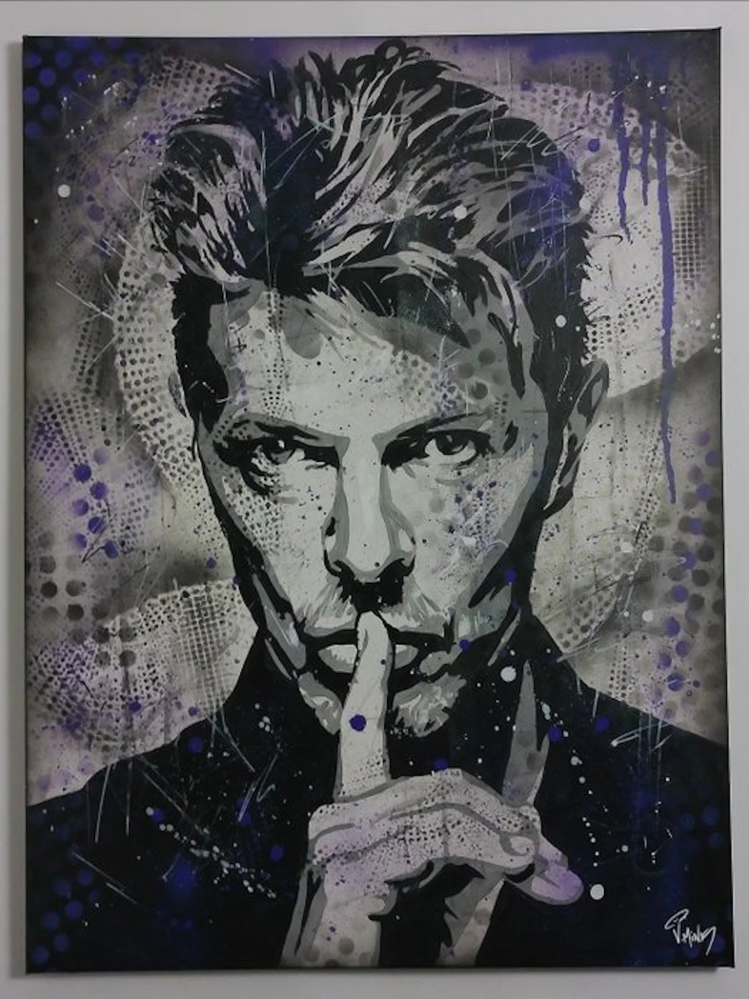 David Bowie - Handpainted high quality portrait and...