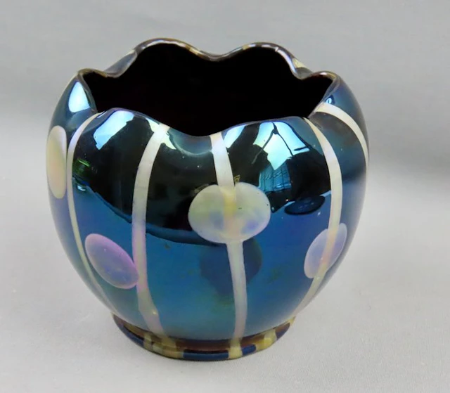 Lötz Witwe - Koloman Moser - Vase - Glass - Stripes and Spots