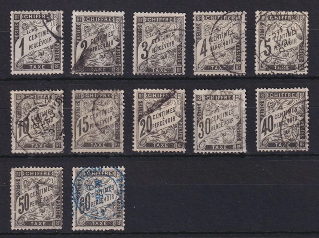 France 1881/1892 - Tax stamp series