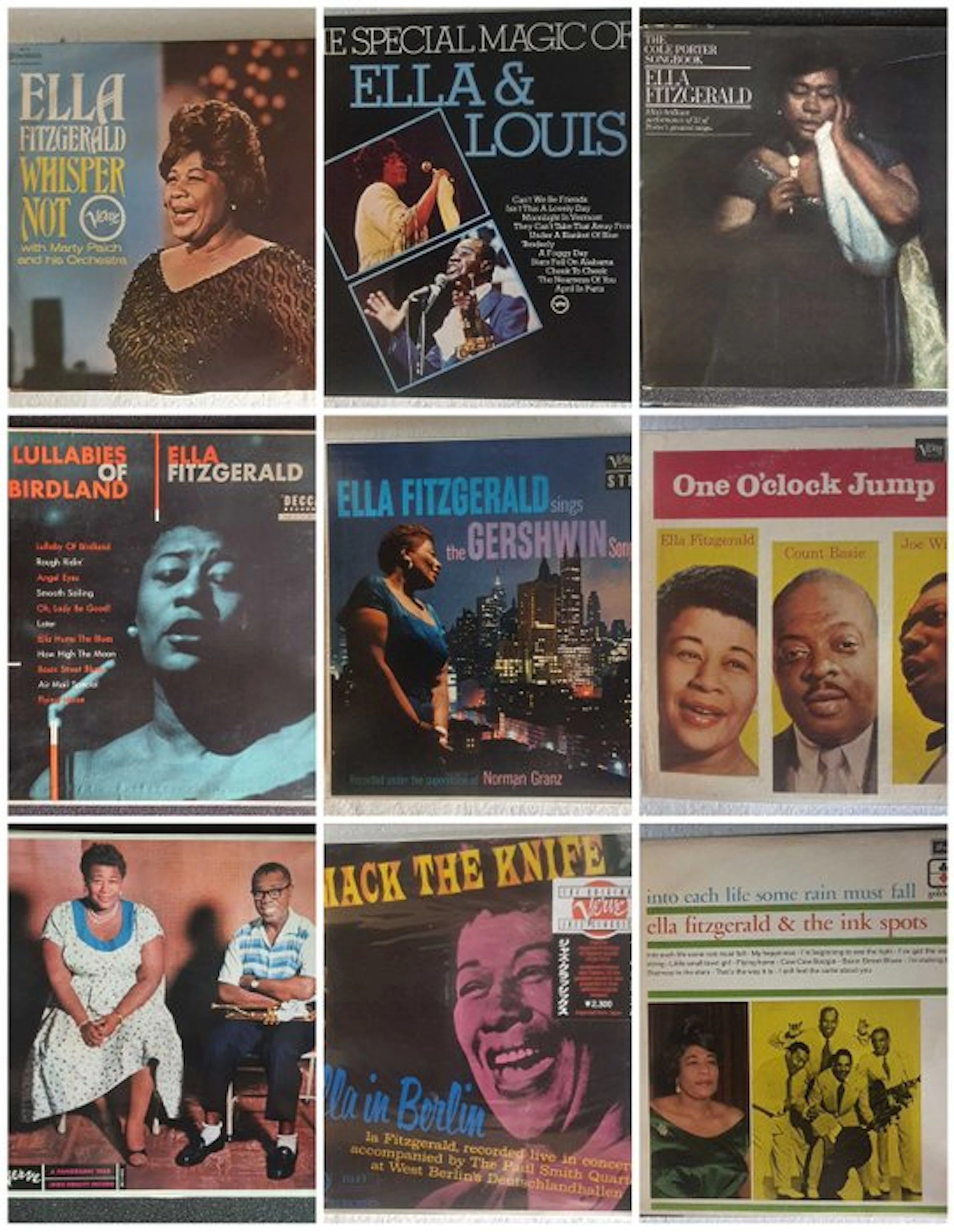 Ella Fitzgerald - 9 LPs - Multiple titles - LP albums...
