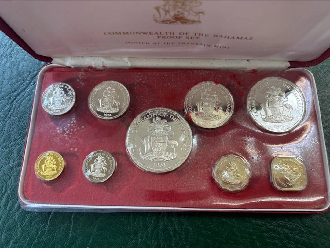 Bahamas. 1974, Proof Set Incl. Silver (No reserve price)