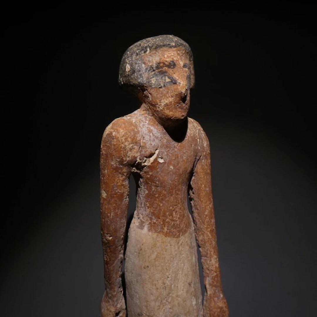 Ancient Egyptian Wood Figure model. 19,8 cm H. Middle Kingdom, 2060-1786 BC