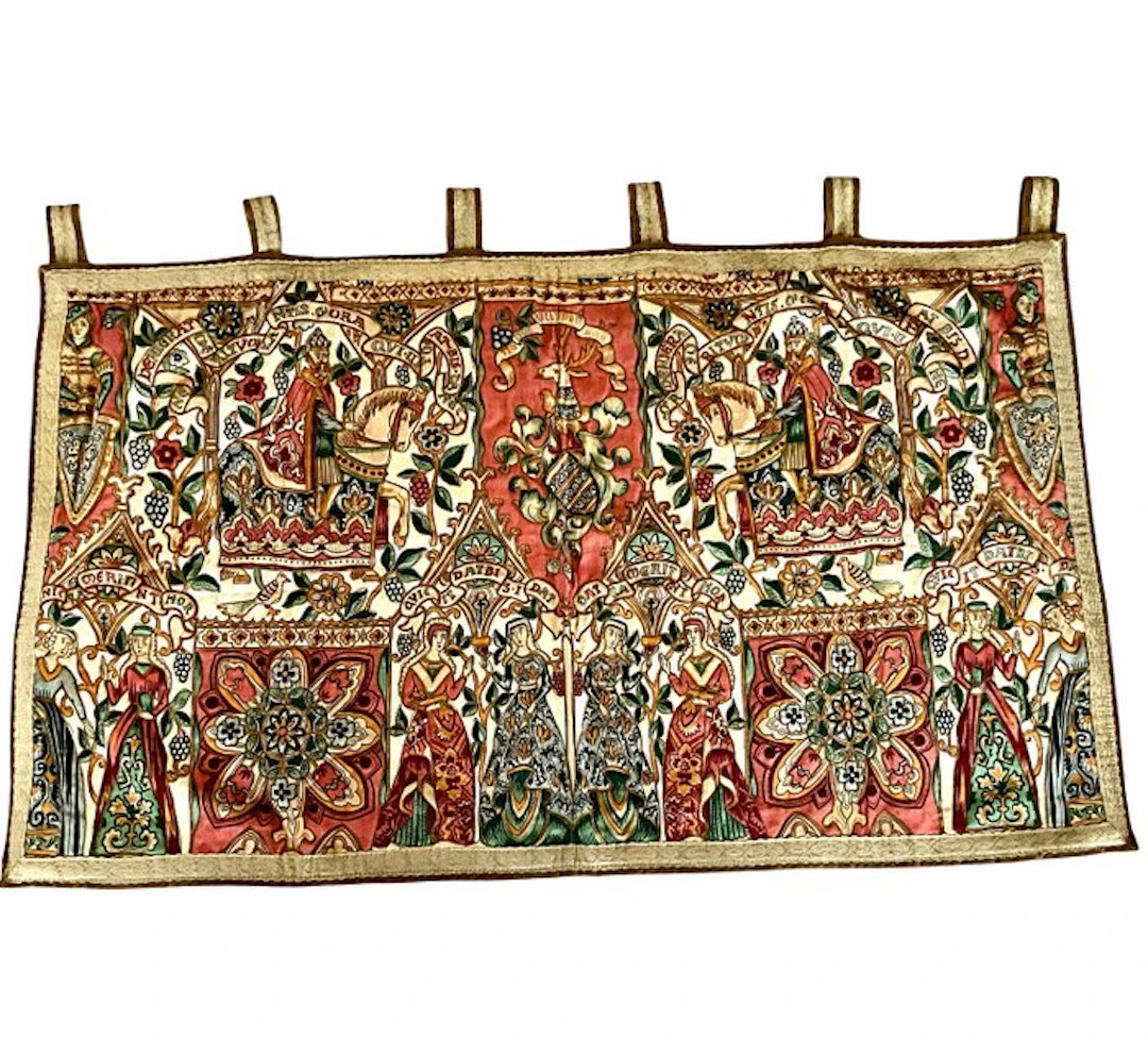 Tapestry - 76 cm - 114 cm - Medieval Scenes