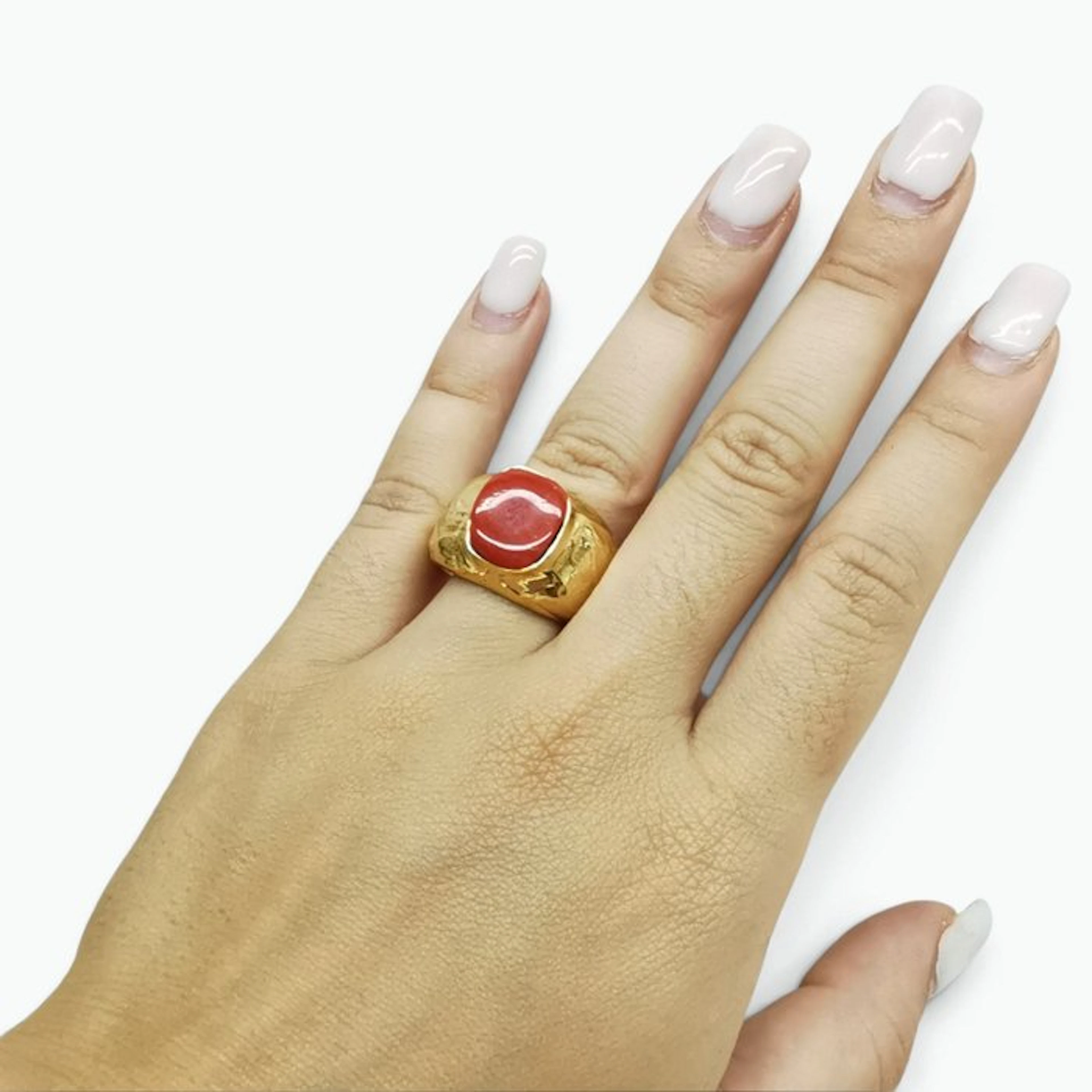Coral - Bronze - Ring - Italian craftsmanship