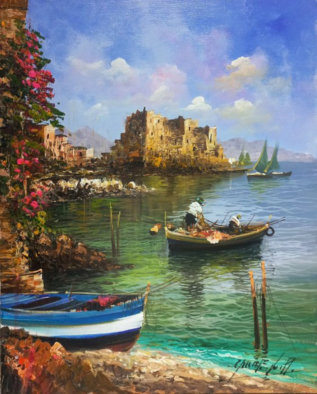 Guido Vuotto (1964) - Pescatori a napoli.