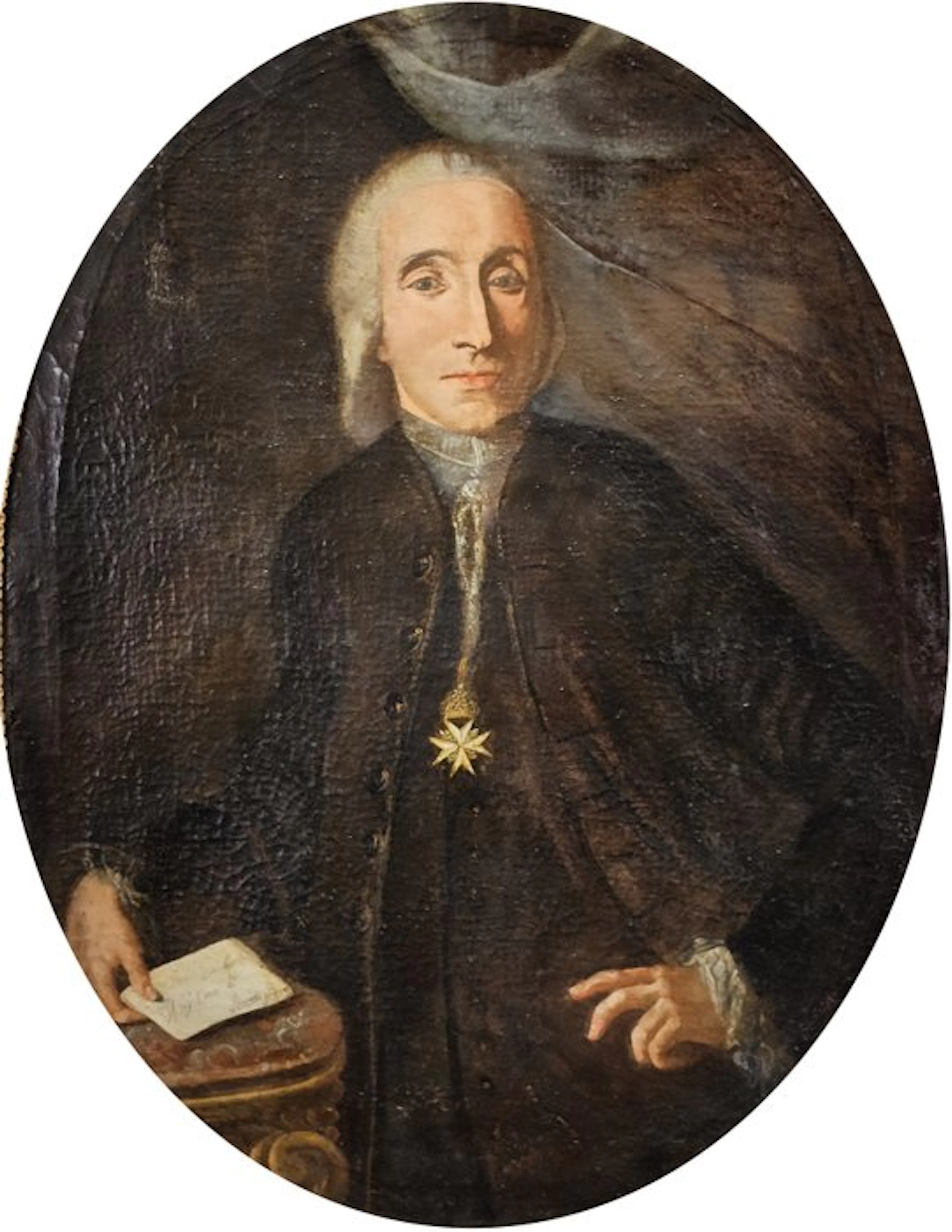 Italian school (XVIII) - Ritratto del conte di Bocchigliero, Cavaliere di Malta