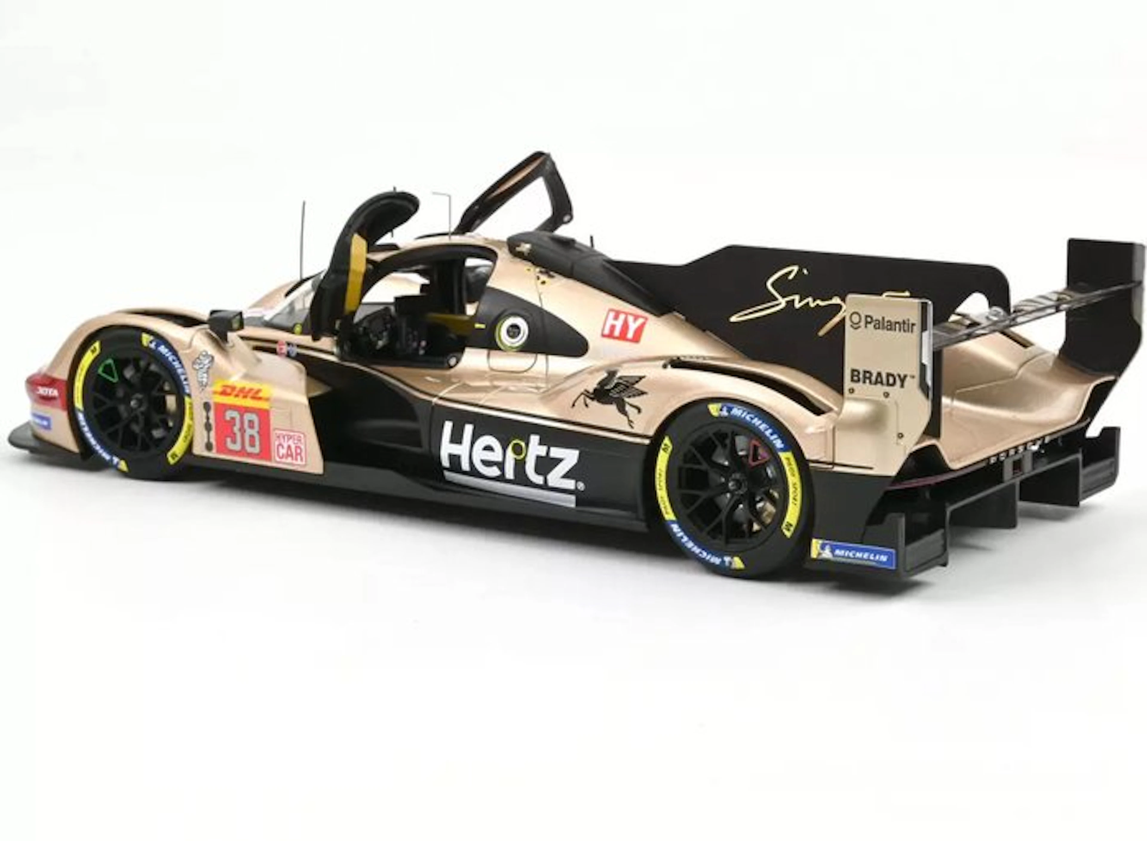 Norev 1:18 - Model race car - Porsche 963 Hertz Team Jota - Lone Star LM 24 #38
