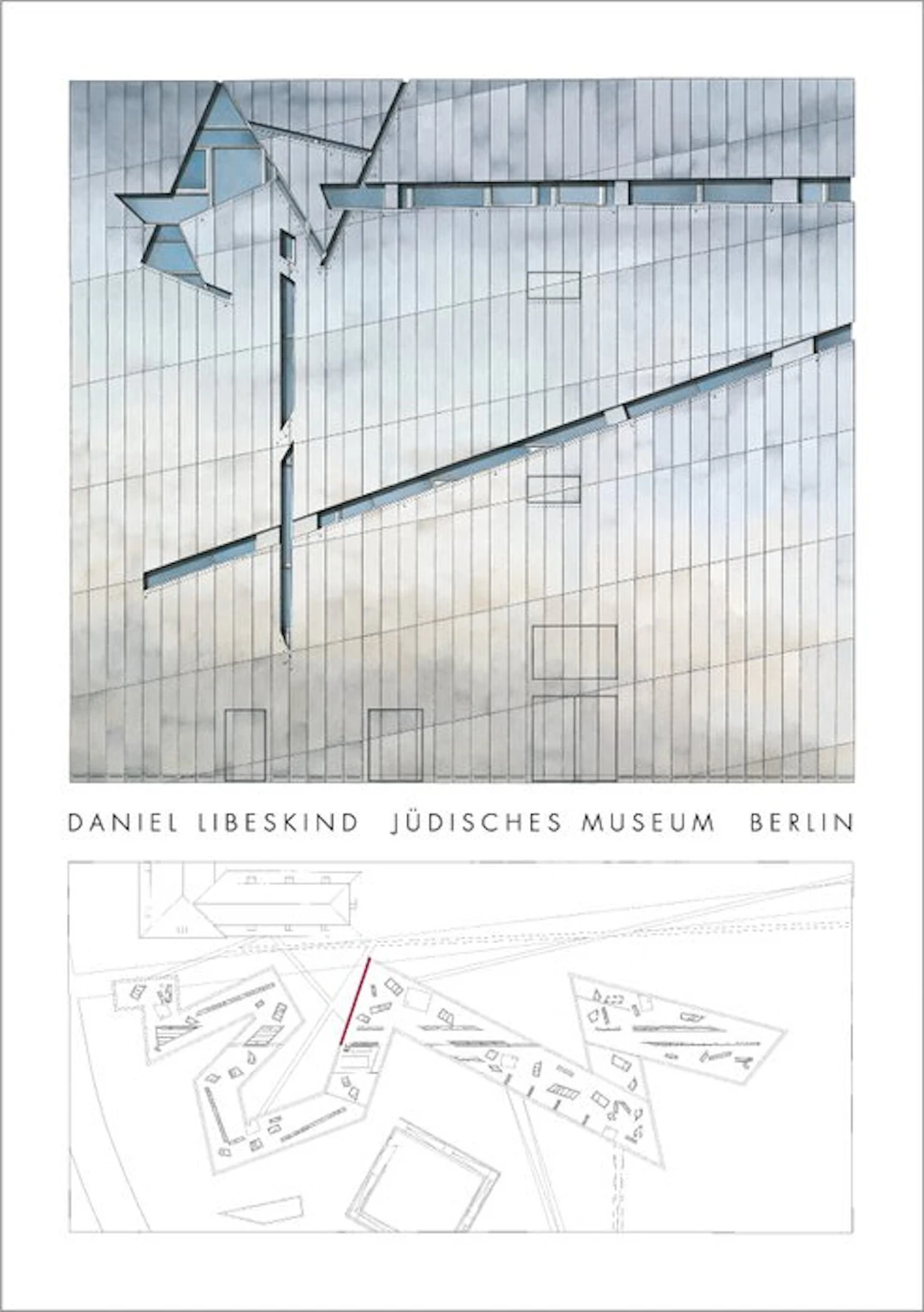 Daniel Libeskind (after) - Jüdisches Museum Berlin - Artprint - 100 x 70 cm