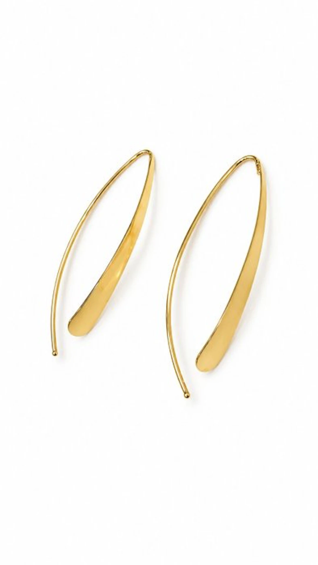 No reserve price - Earrings - 18 kt. Yellow gold - Gold - 4 cm, 1.6/1.7 g