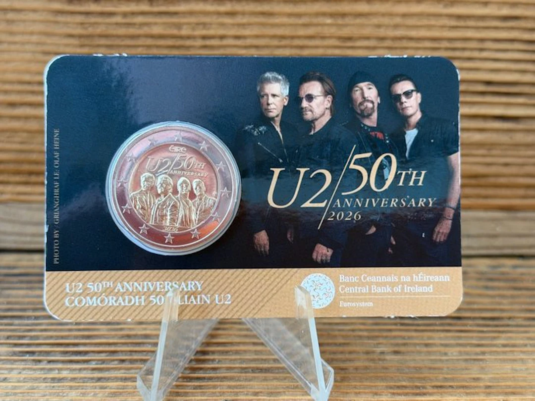 Ireland. 2 Euro 2026 "U2" (1 coincard) (No reserve price)