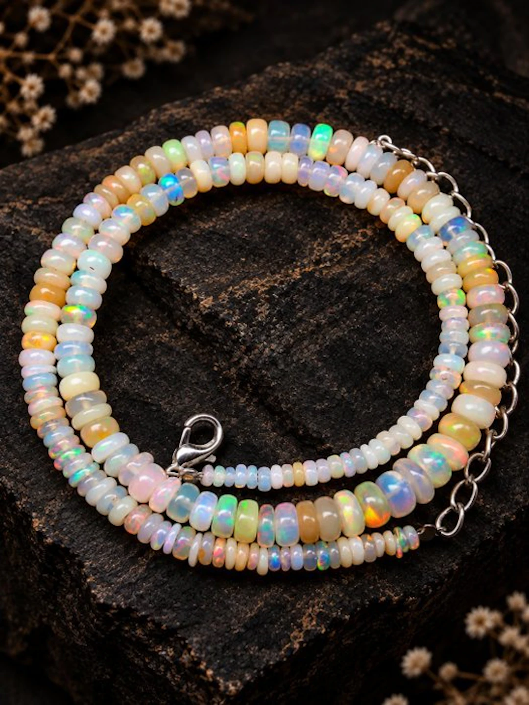 54 ct Opal Necklace Jewellery- 10.85 g