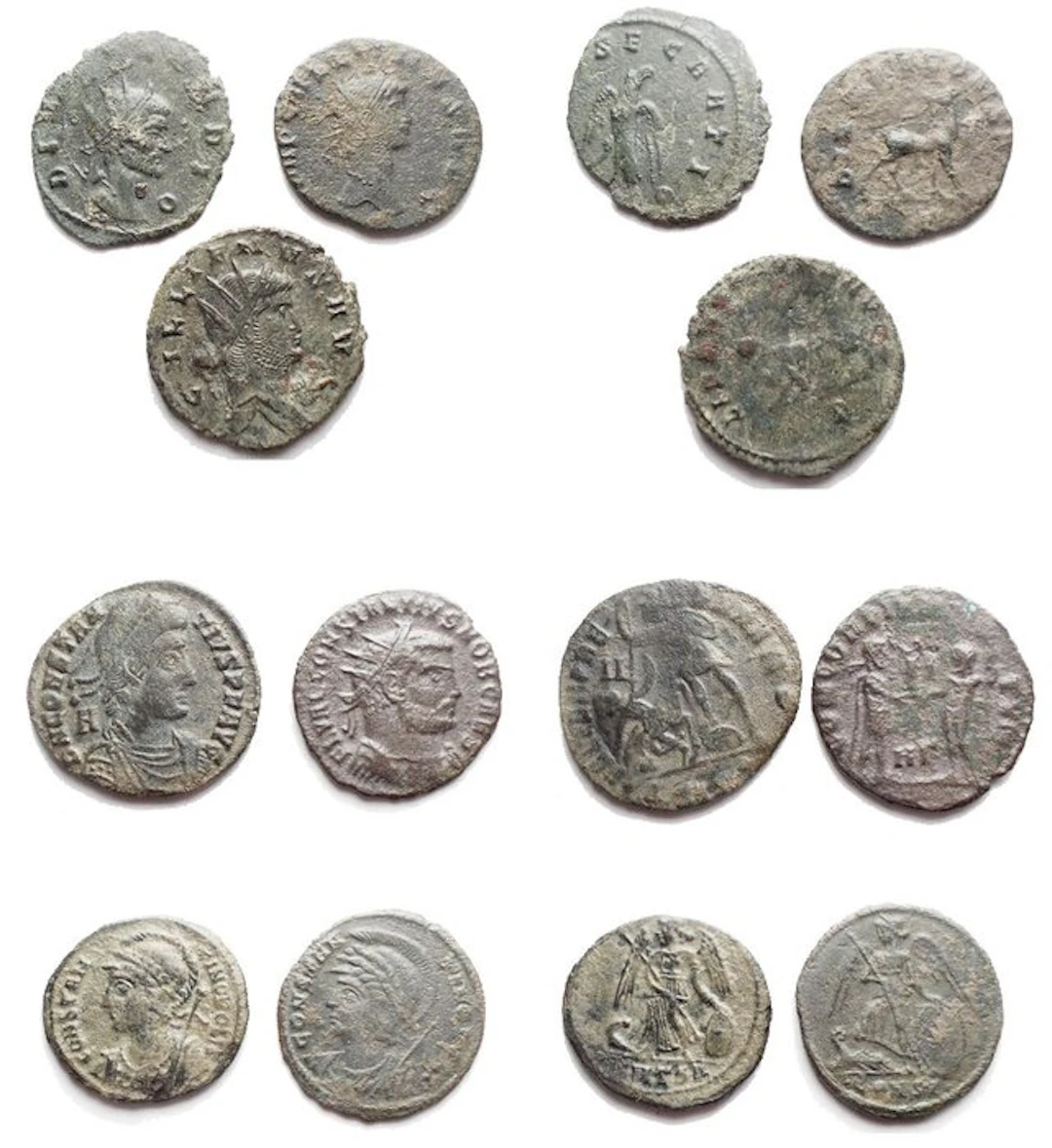 Roman Empire Lot of 7 Æ coins 3rd - 4th century AD (No reserve price)