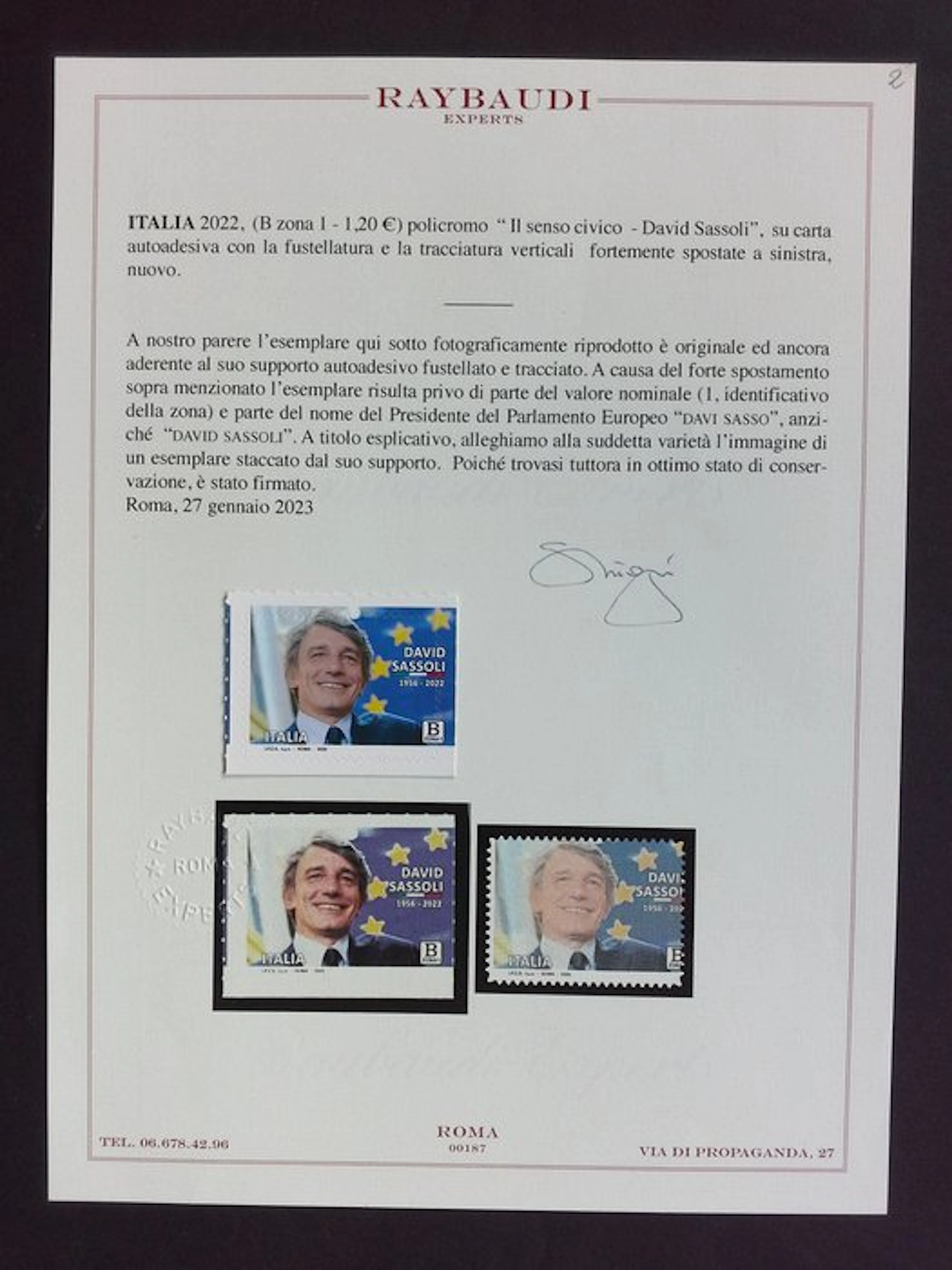Italian Republic 2022 - Variety: The Civic Sense - David...