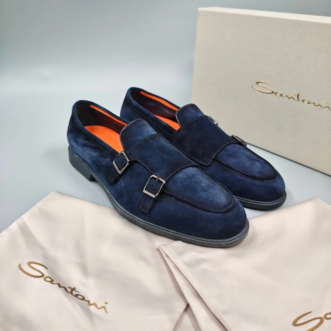 Santoni-UK8 Doublebuckle - Loafers - Size: EU 43 - New in box