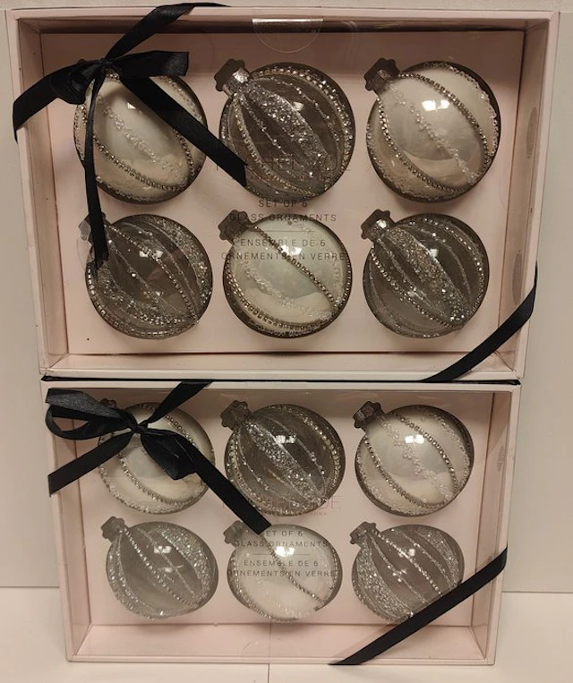Christmas baubles (12) - Hollywood Glamour - Glass - 12 Luxury Christmas