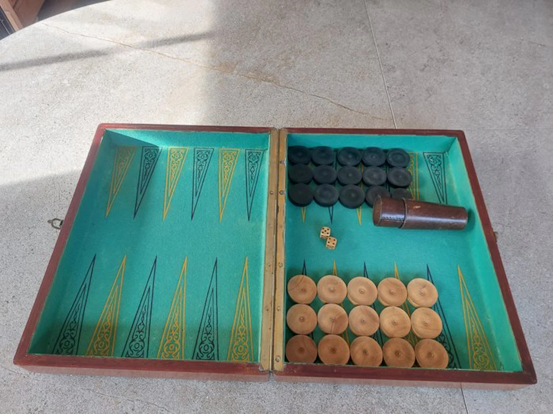 Versace - Board game - Rare boîte de Backgammon - Wood