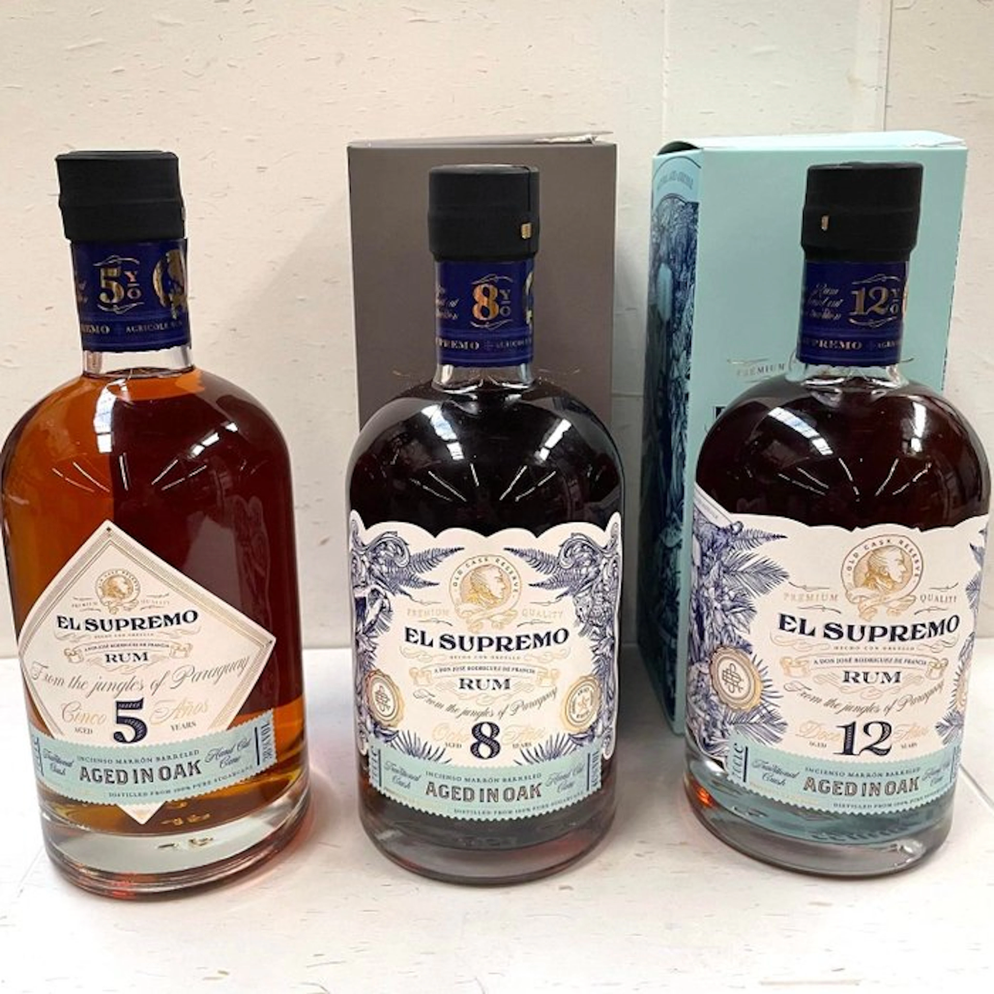 El Supremo SAS Aurian - 5yo + 8yo + 12yo - 700ml - 3 bottles