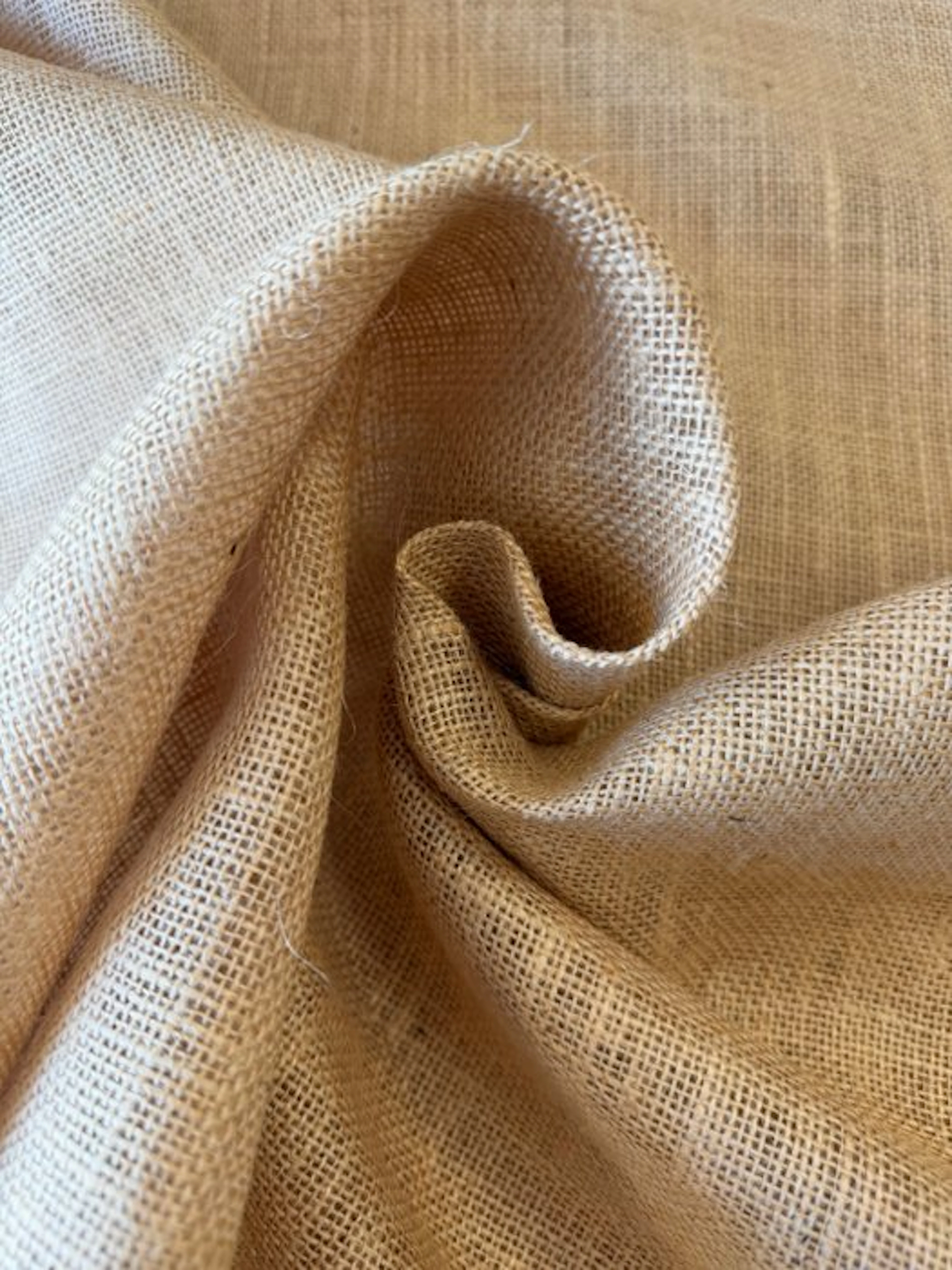 Pure natural jute with an open weave