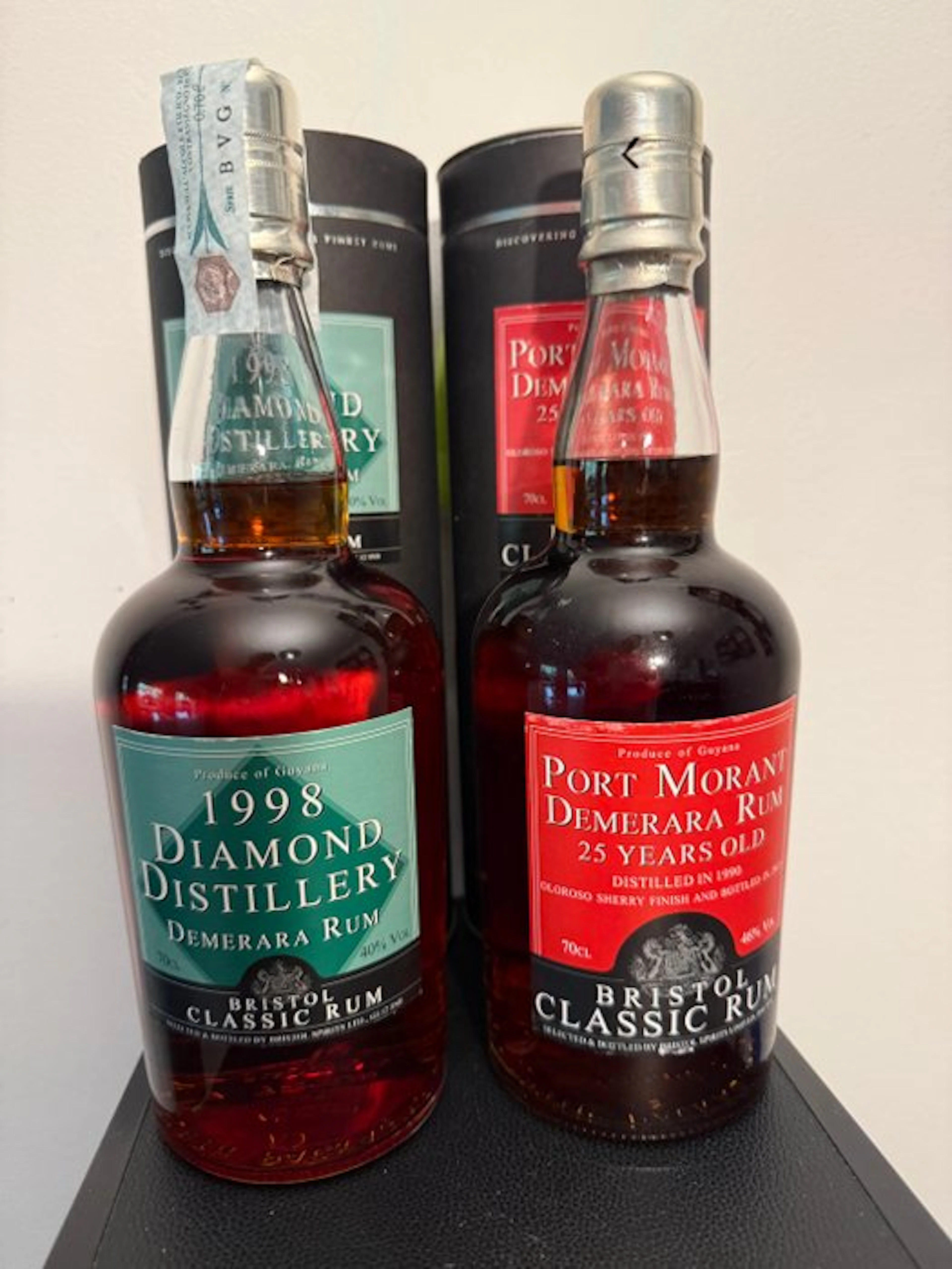 Diamond Demerara 1998 + Port Morant Demerara 1990 25yo...