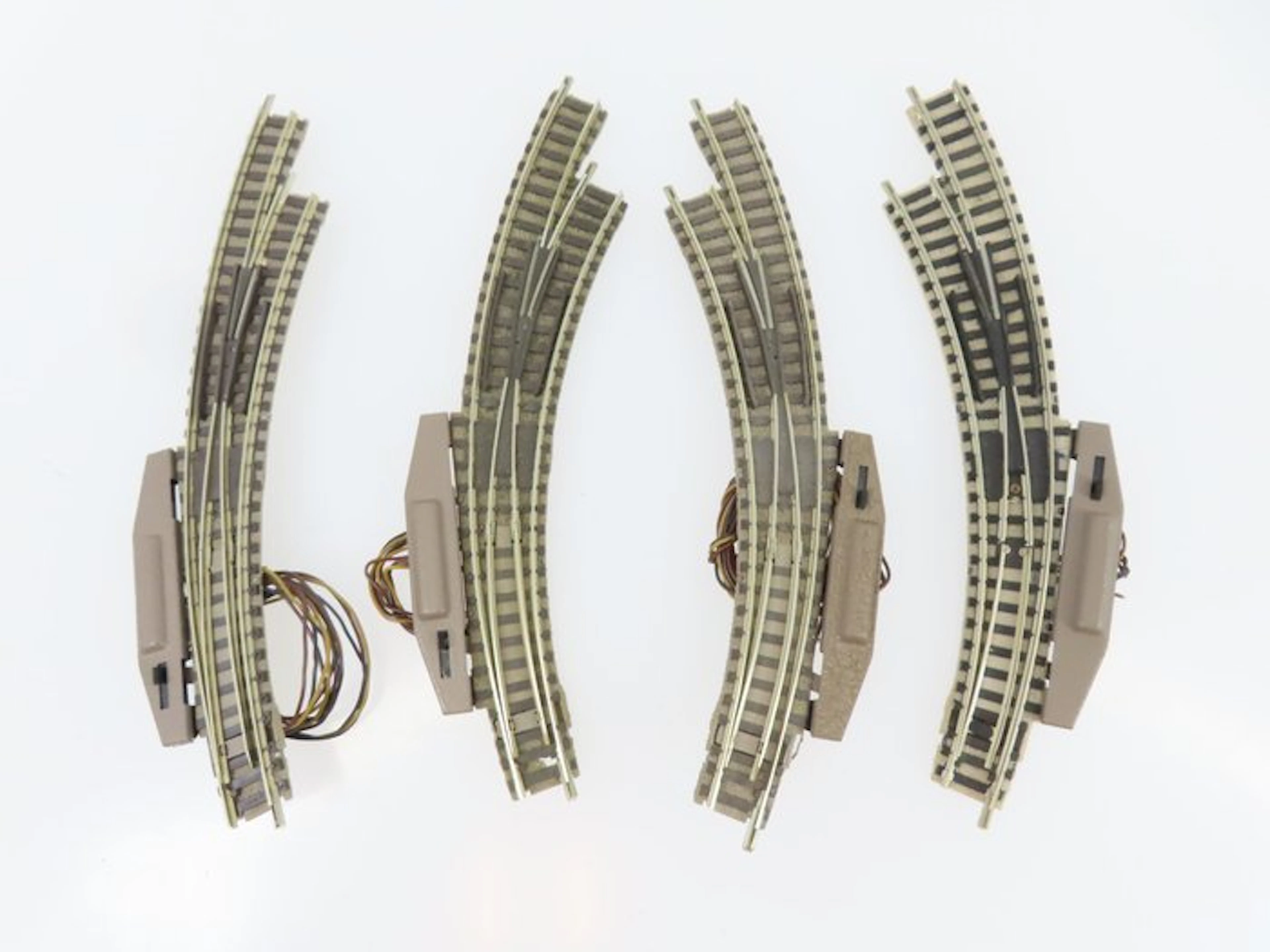 Fleischmann N - 9174/9175/64000 - Model train tracks (8) - 4× electric turnout