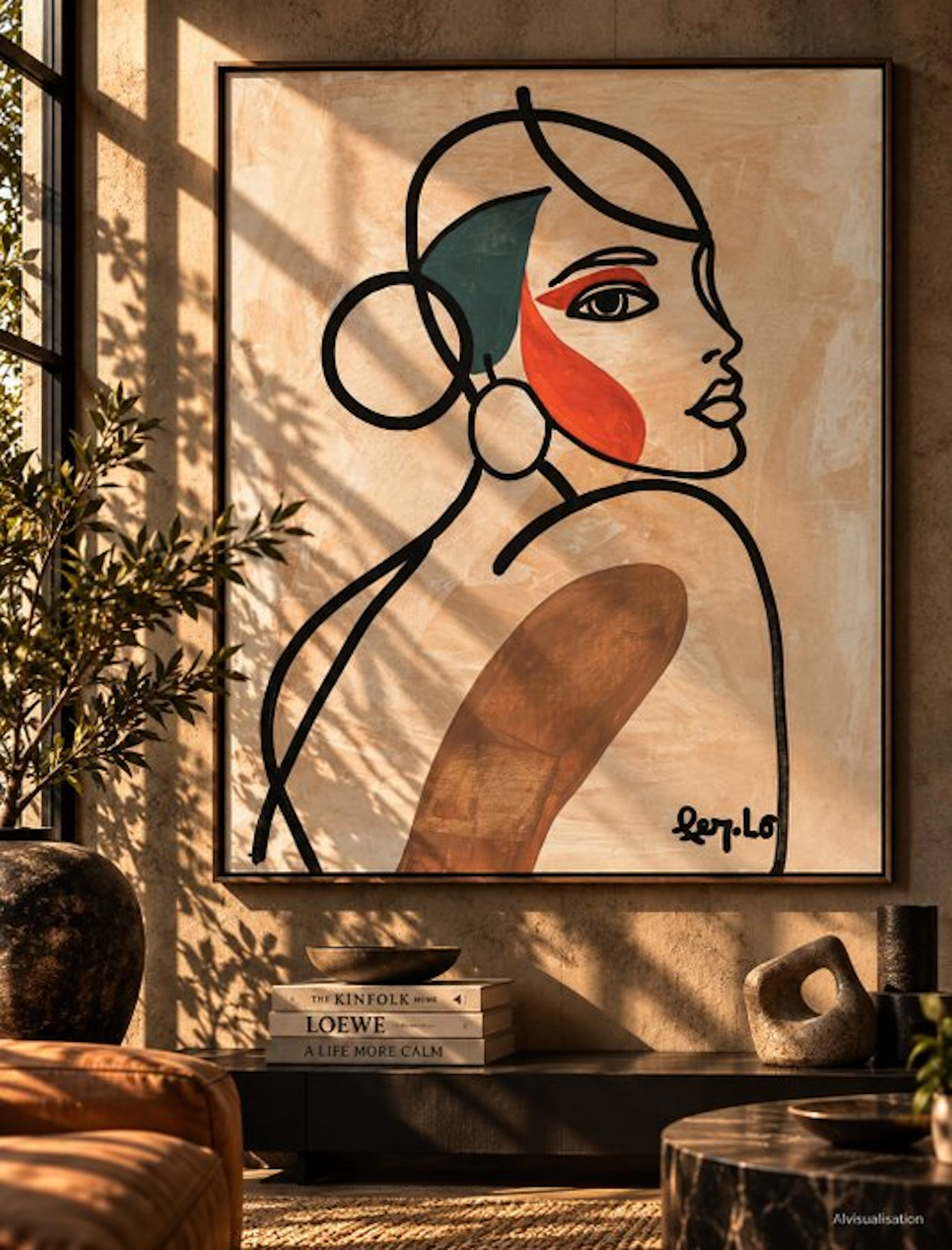 Claudia Fer.Lo - Looking Beyond - Acrylic on canvas 100 x 80 cm "XL"
